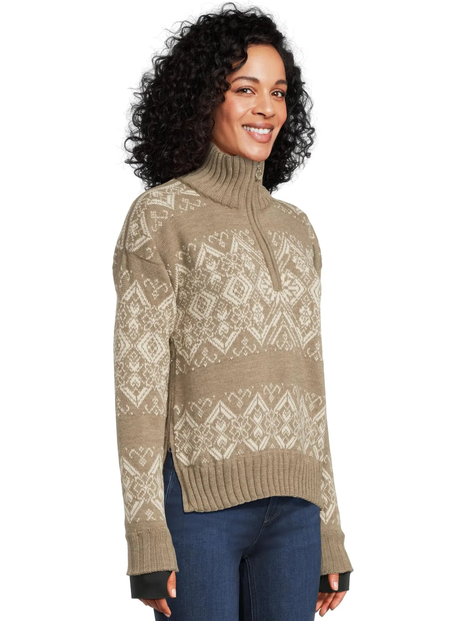 Свитер Dale of Norway Women's Roset Weatherproof Sweater — изображение 2 из 5, молочный
