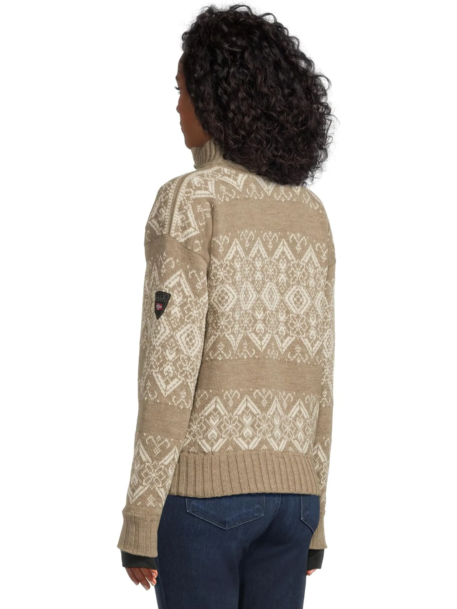 Свитер Dale of Norway Women's Roset Weatherproof Sweater — изображение 3 из 5, молочный