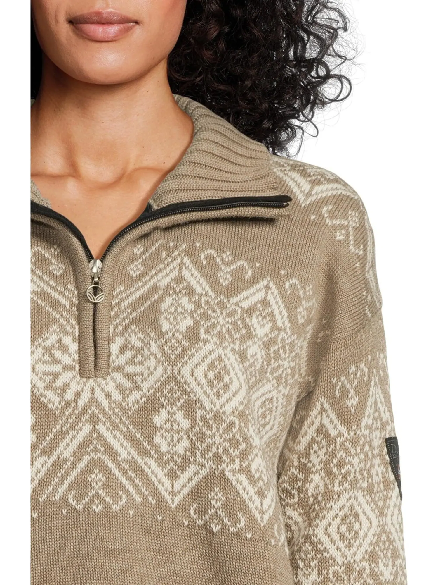 Свитер Dale of Norway Women's Roset Weatherproof Sweater — изображение 4 из 5, молочный