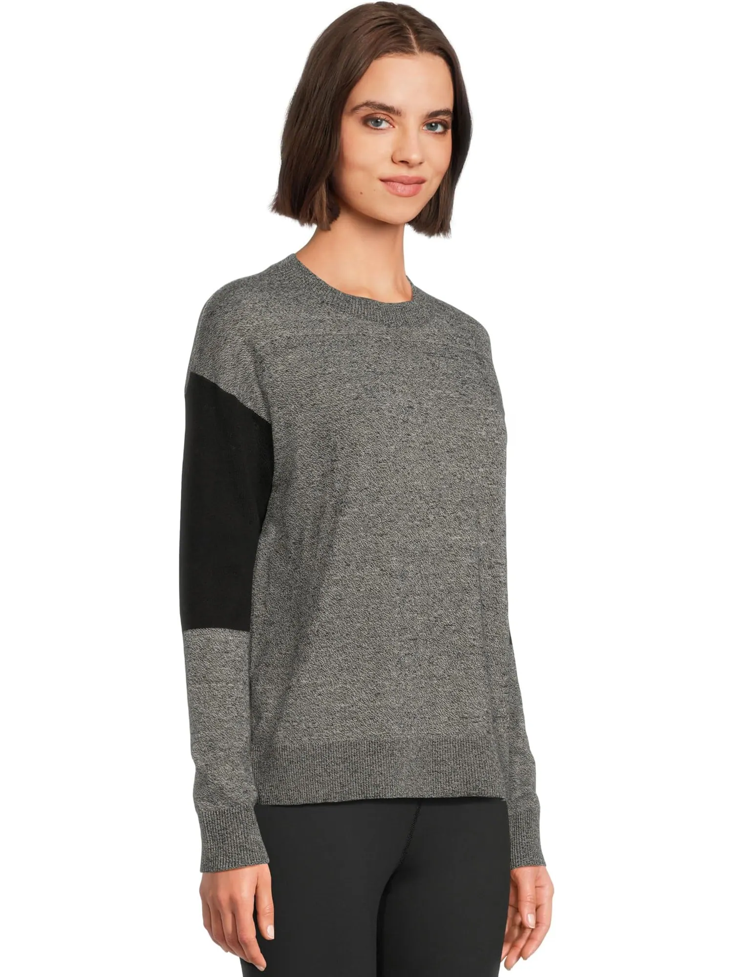 Свитер Smartwool Women's Edgewood Colorblock Crew Sweater — изображение 2 из 5, черный