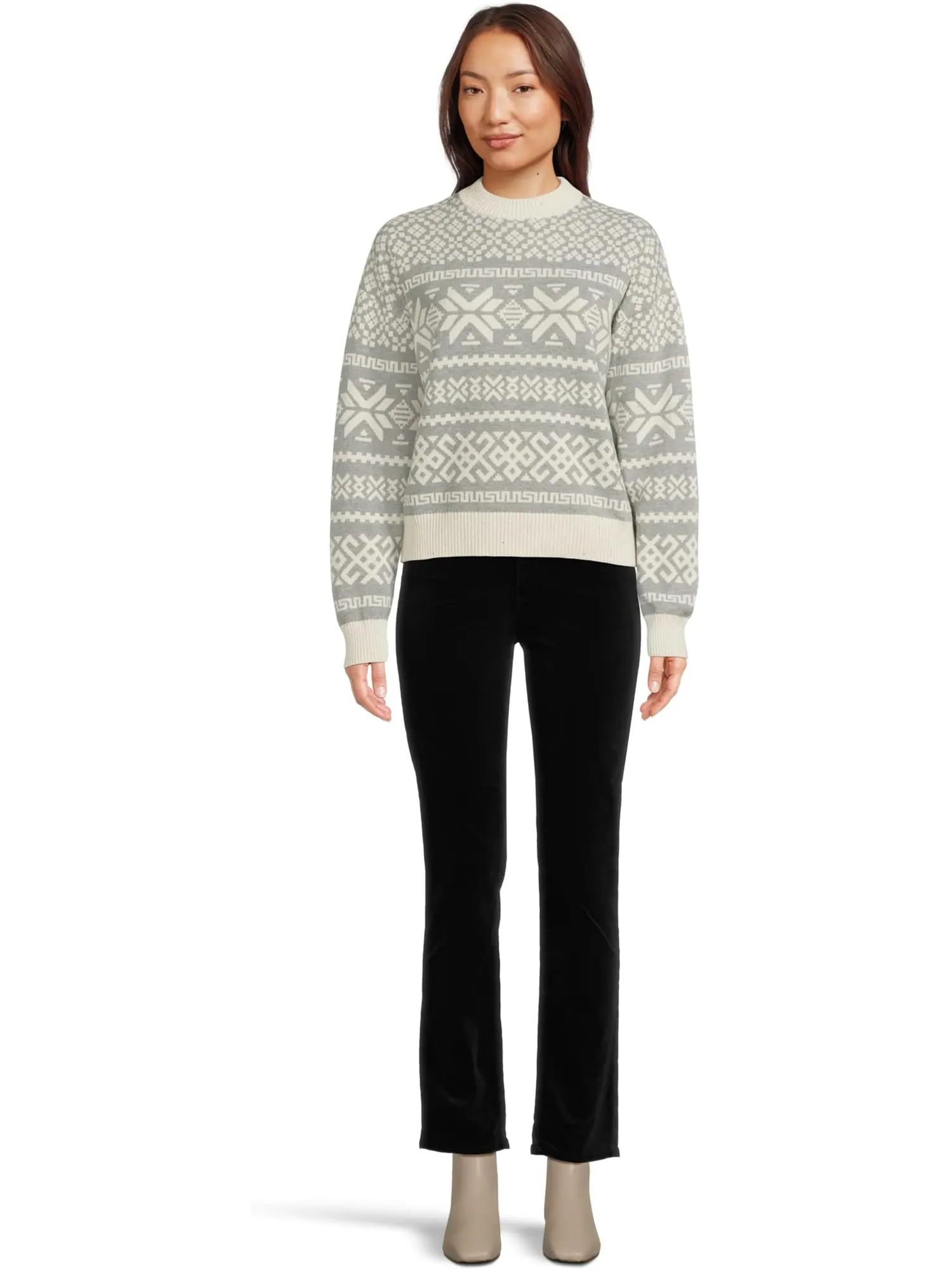 Женский свитер Edgewood Heritage Crew Smartwool — изображение 5 из 5, светлый серый