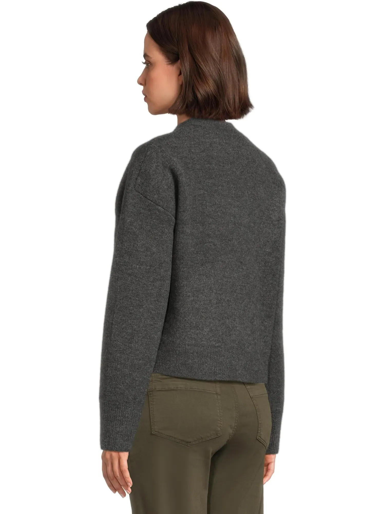 Свитер Michael Stars Women's Lidia Cropped Bomber Jacket — изображение 3 из 5, темно-серый