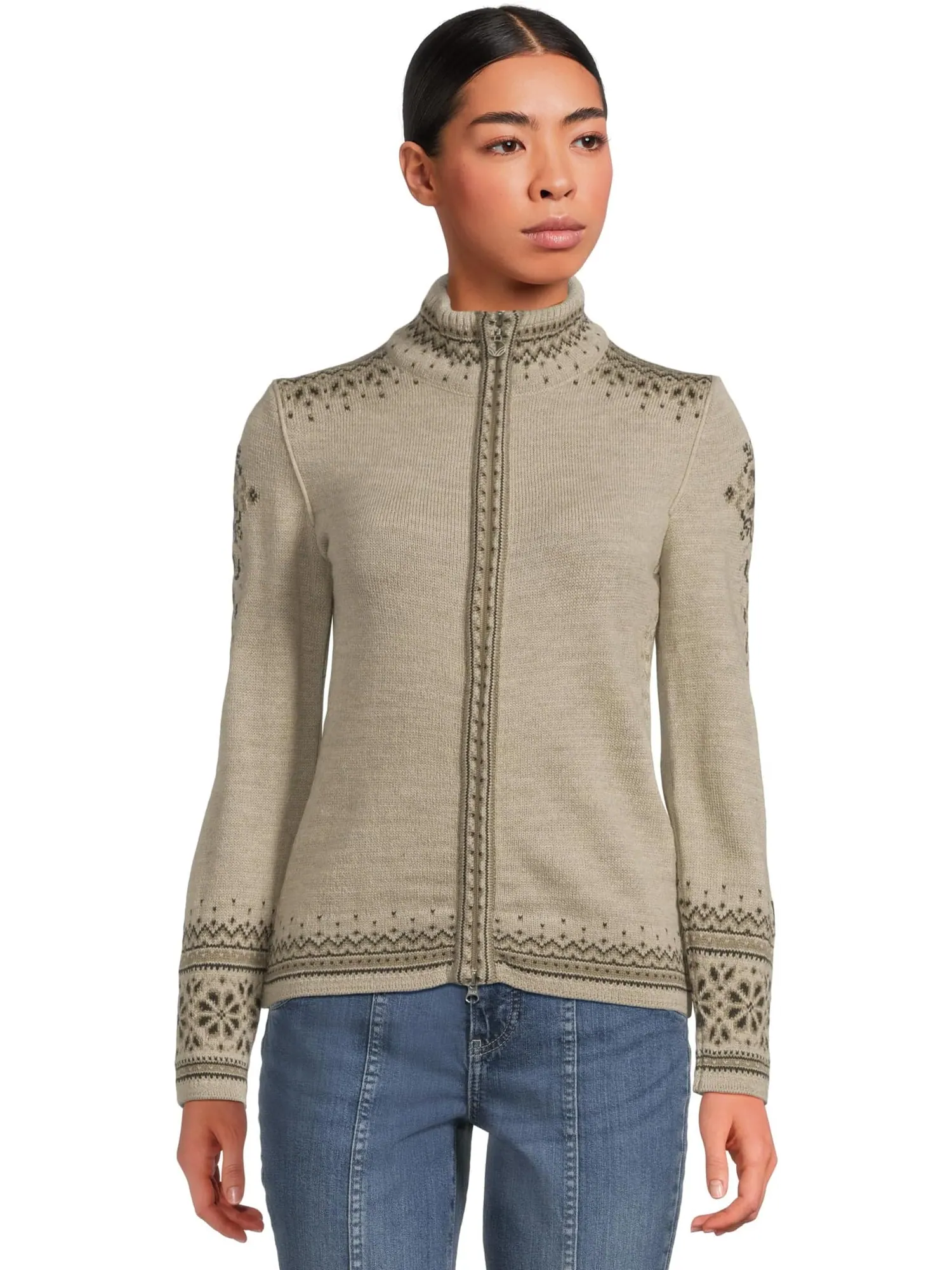 Свитер Dale of Norway Women's 140th Anniversary Feminine Jacket — изображение 1 из 5, песочный