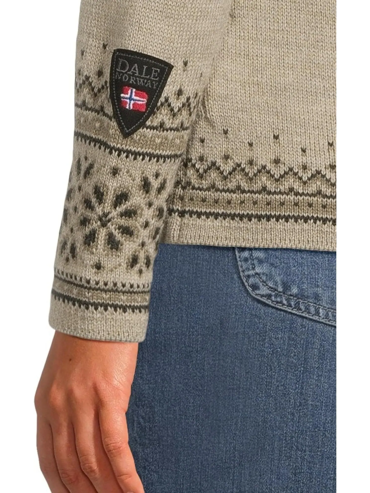 Свитер Dale of Norway Women's 140th Anniversary Feminine Jacket — изображение 4 из 5, песочный