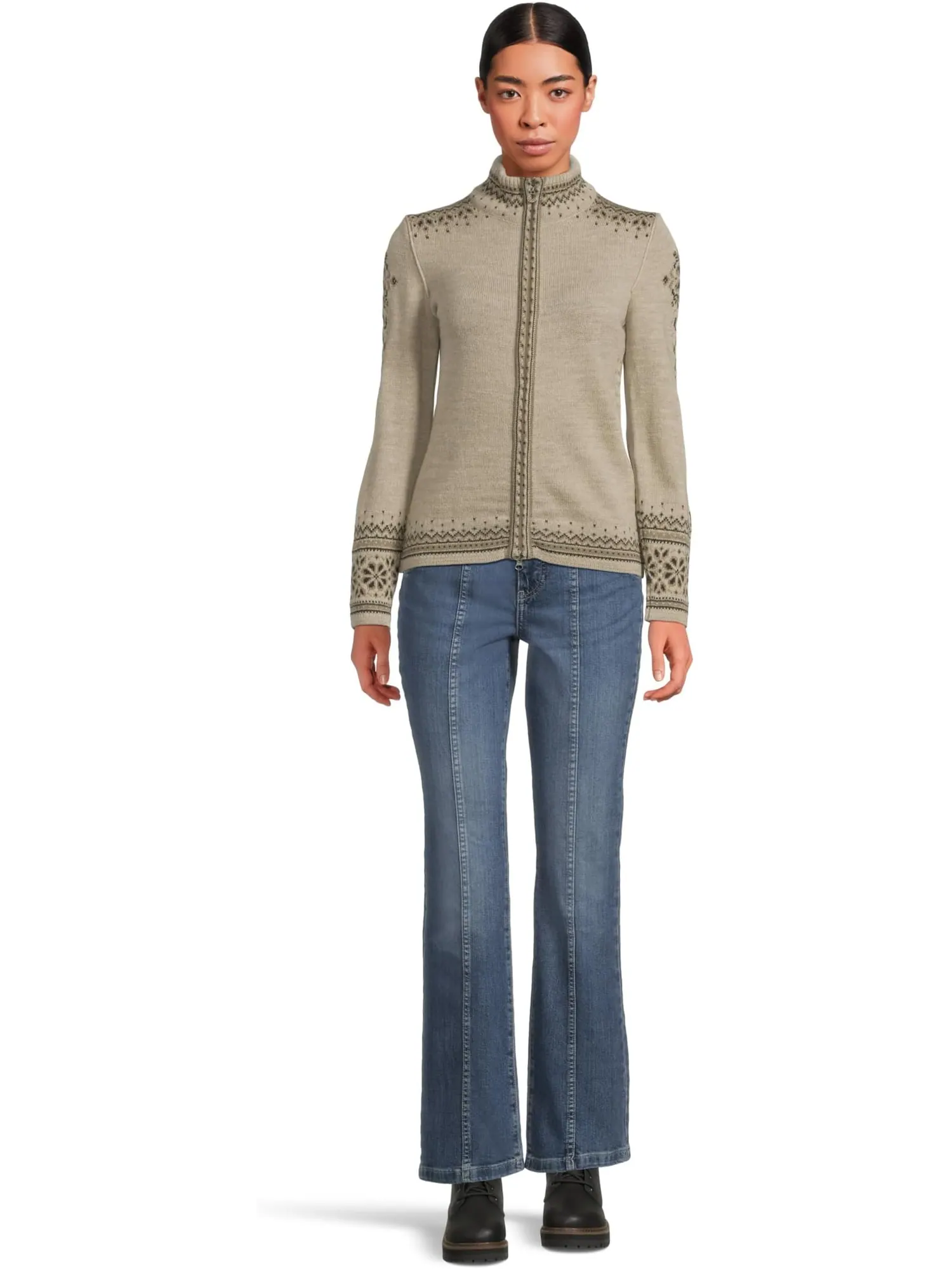 Свитер Dale of Norway Women's 140th Anniversary Feminine Jacket — изображение 5 из 5, песочный