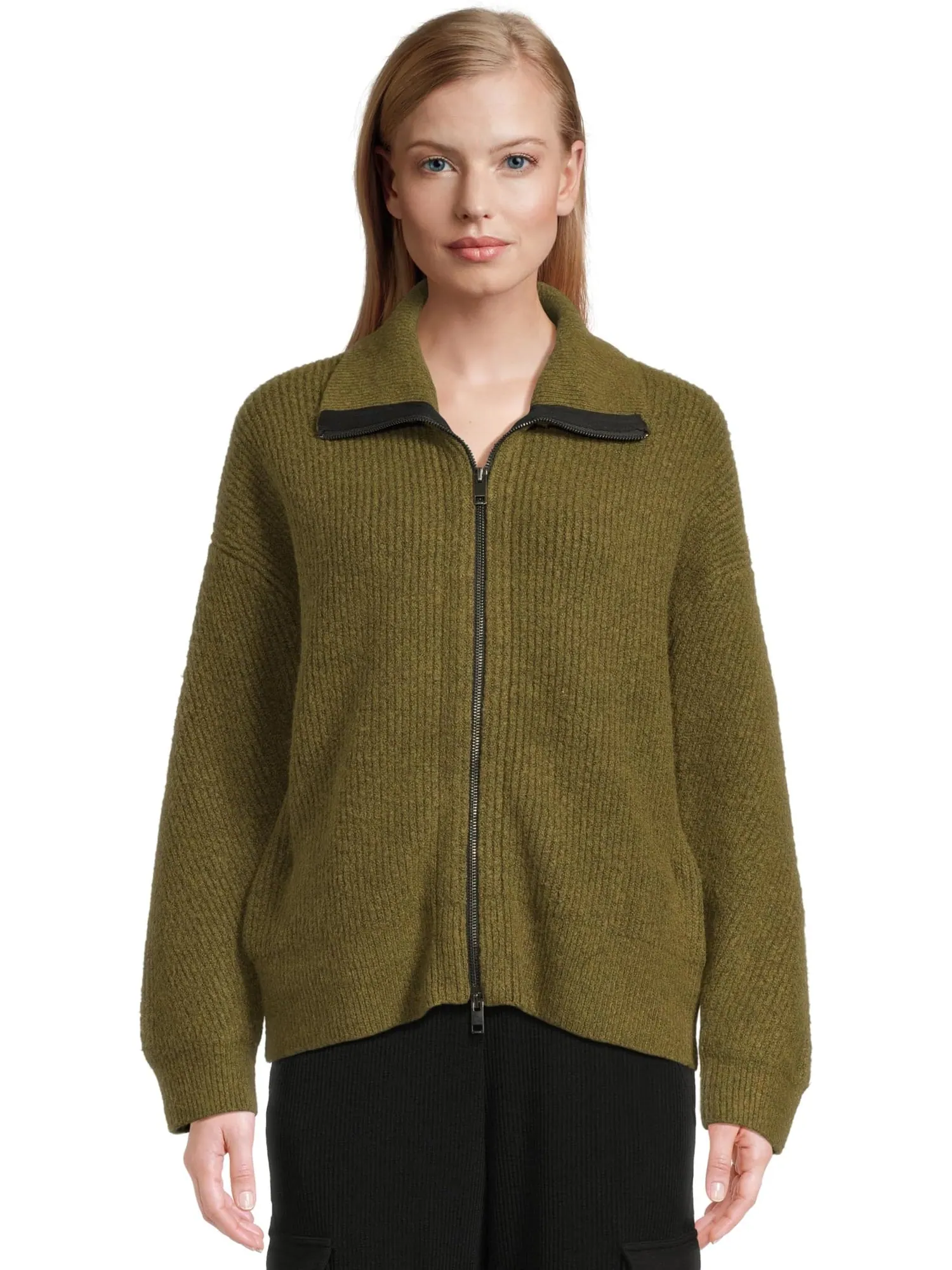 Свитер Michael Stars Women's Cali Ribbed Zip-Up — изображение 1 из 5, топиарный