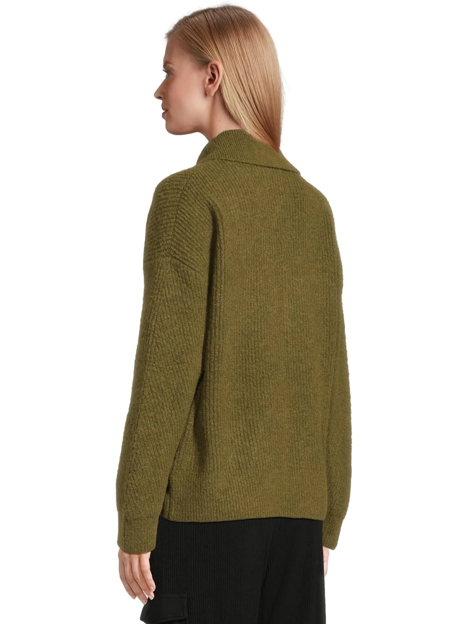 Свитер Michael Stars Women's Cali Ribbed Zip-Up — изображение 3 из 5, топиарный