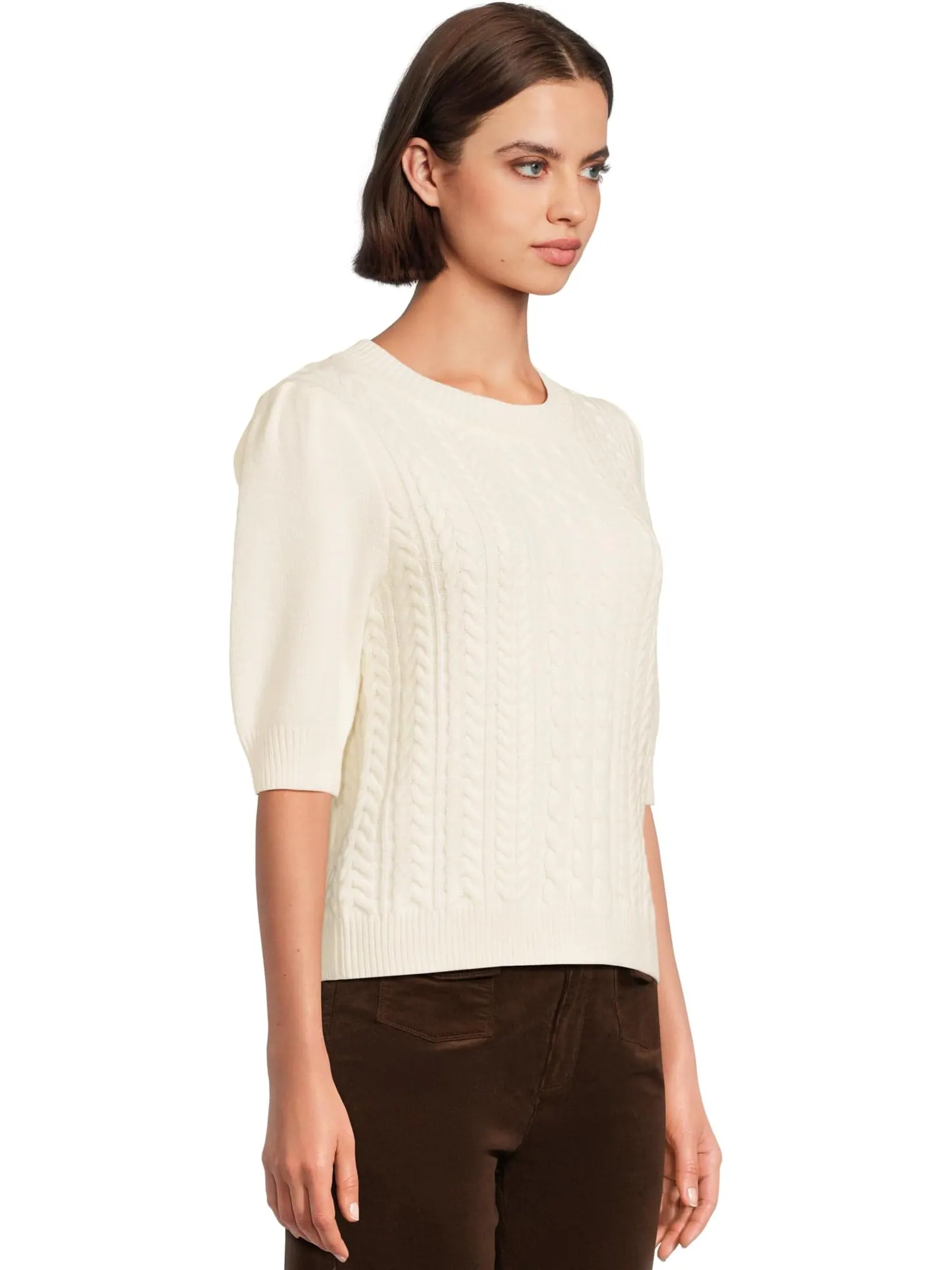 Свитер Michael Stars Women's Elaine Puff Sleeve Pullover — изображение 2 из 5, белый