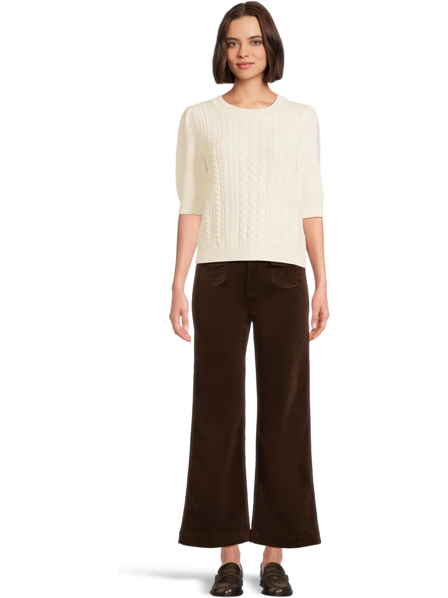 Свитер Michael Stars Women's Elaine Puff Sleeve Pullover — изображение 5 из 5, белый