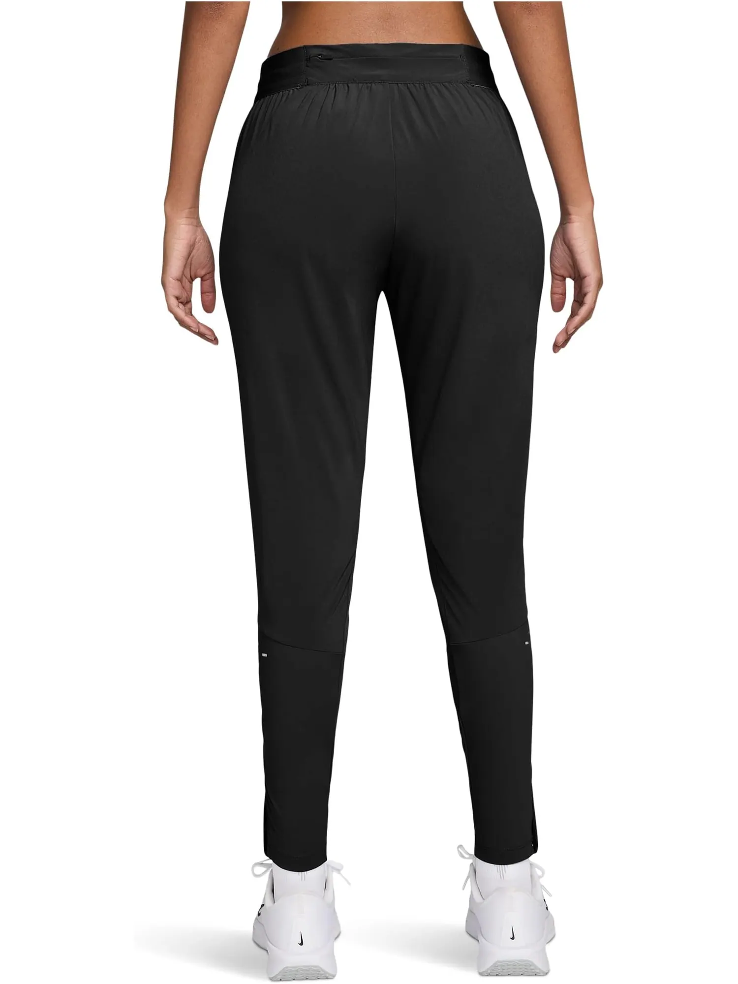 Женские беговые брюки Dri-FIT Swift со средней посадкой Nike — изображение 2 из 3, черный/серебристый