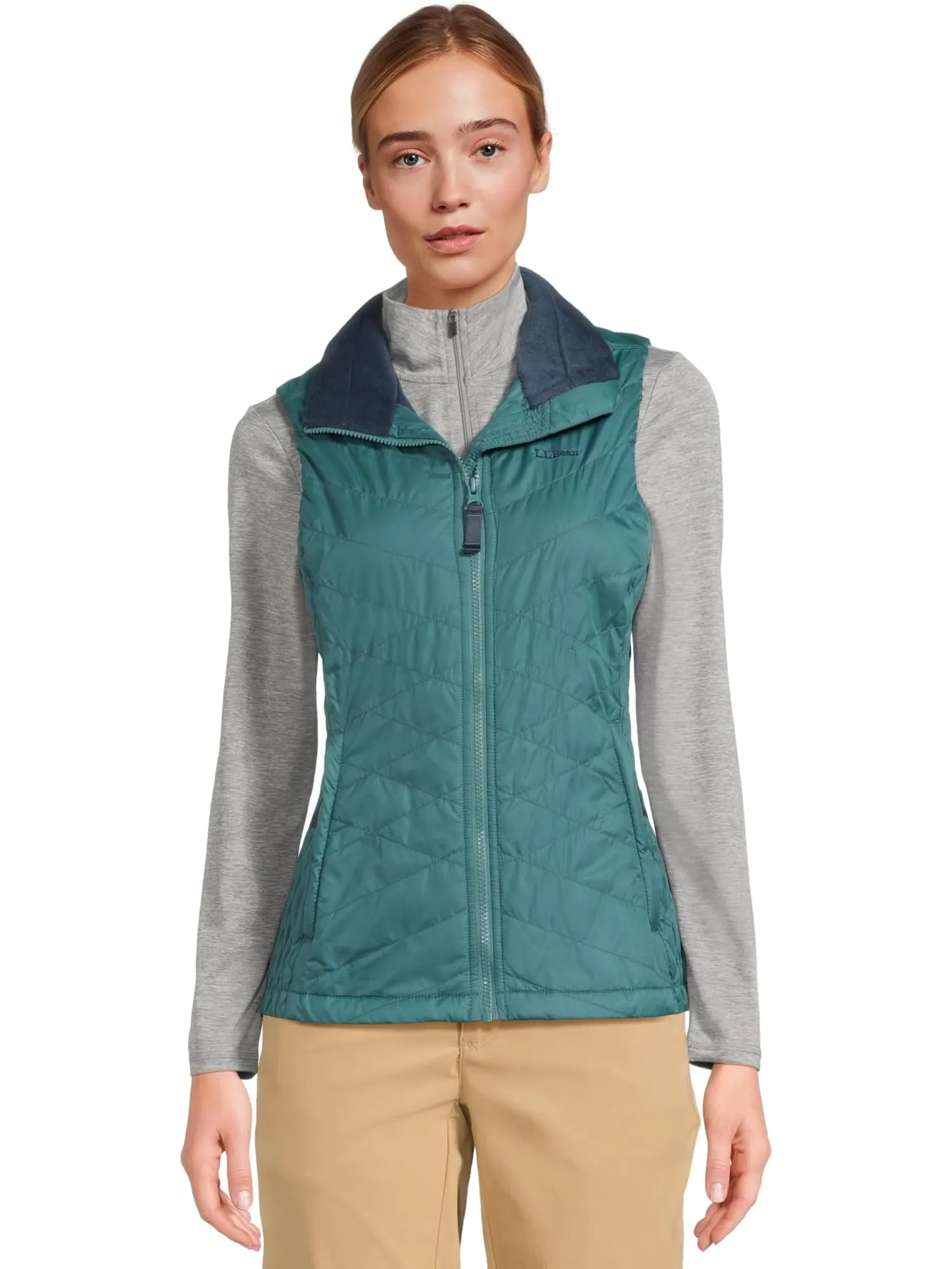 Женский жилет Primaloft на флисовой подкладке L.L.Bean — изображение 1 из 5, бирюзовый