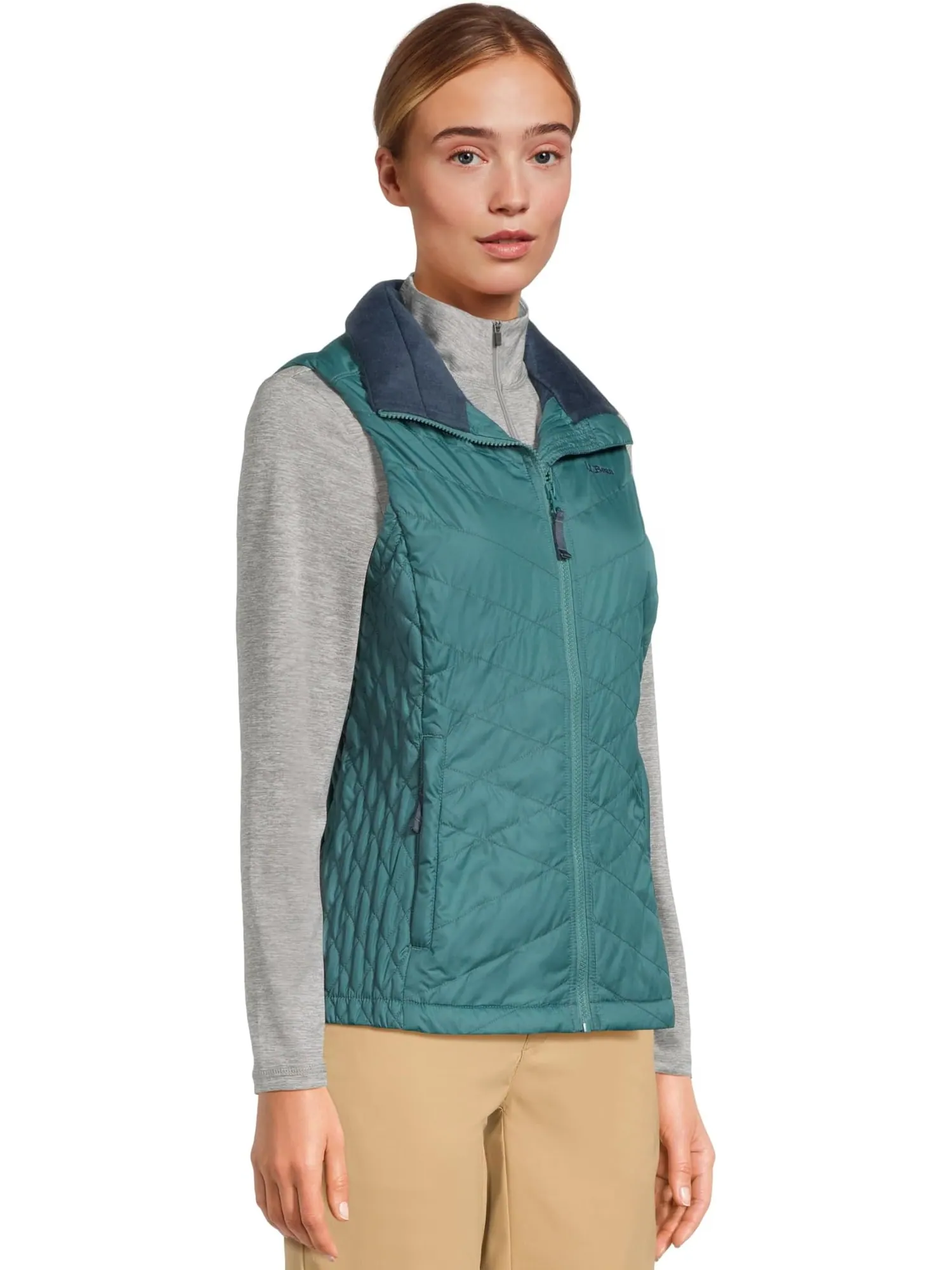 Женский жилет Primaloft на флисовой подкладке L.L.Bean — изображение 2 из 5, бирюзовый