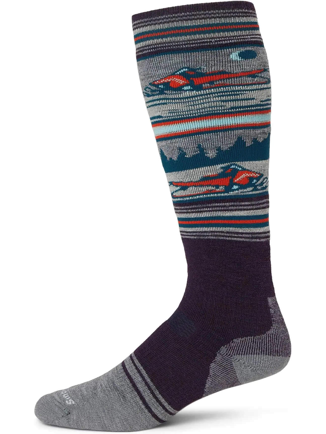 Носки Smartwool Men's Snowboard Full Cushion Snowmobile Over The Calf Socks — изображение 1 из 1, фиолетовый