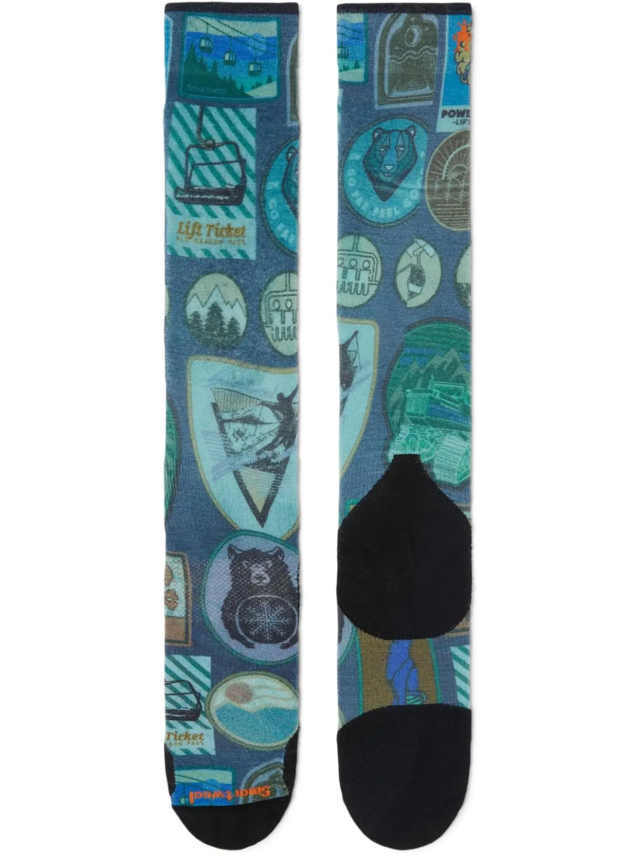 Носки Smartwool Men's Ski Targeted Cushion Explorer Print Over The Calf Socks — изображение 2 из 2, глубокий темно-синий