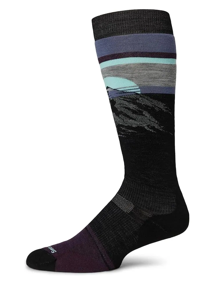 Мужские носки Smartwool Snowboard Targeted Cushion Mountain Sunrise Over The Calf — изображение 1 из 1, черный