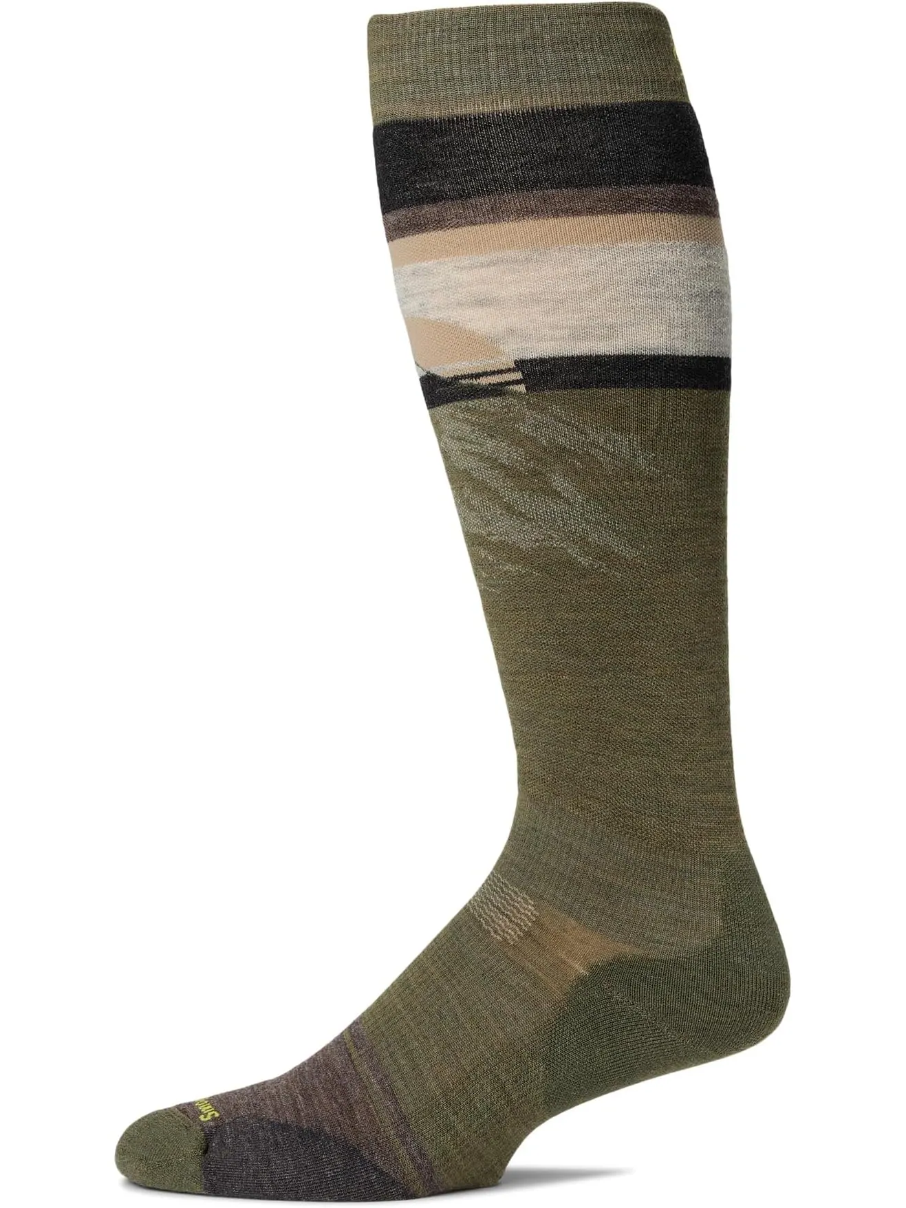 Носки Smartwool Men's Snowboard Targeted Cushion Mountain Sunrise Over The Calf Socks — изображение 1 из 2, зимний мох