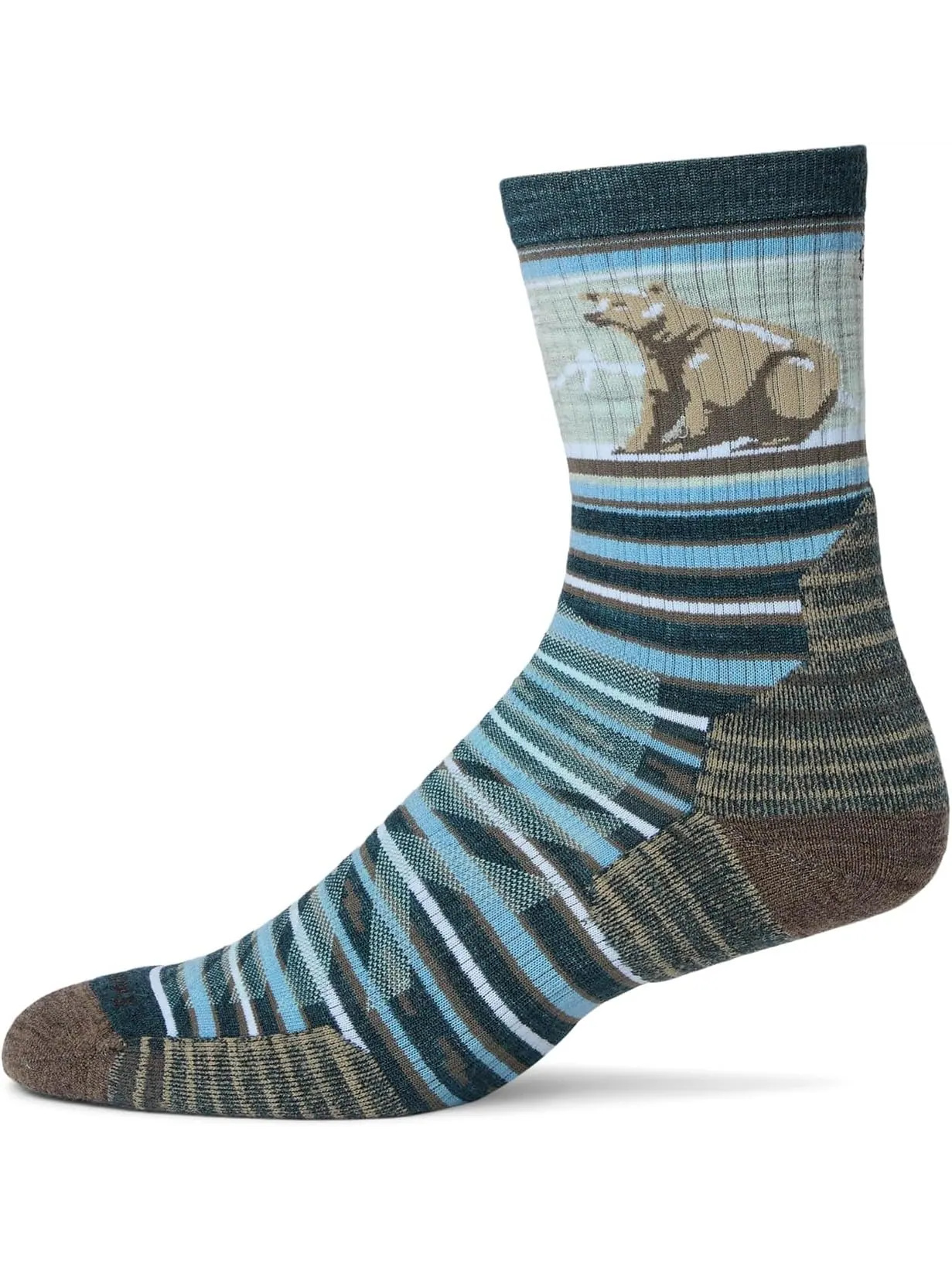 Носки Smartwool Men's Hike Targeted Cushion Bear Stripe Mid Crew Socks — изображение 1 из 2, синий