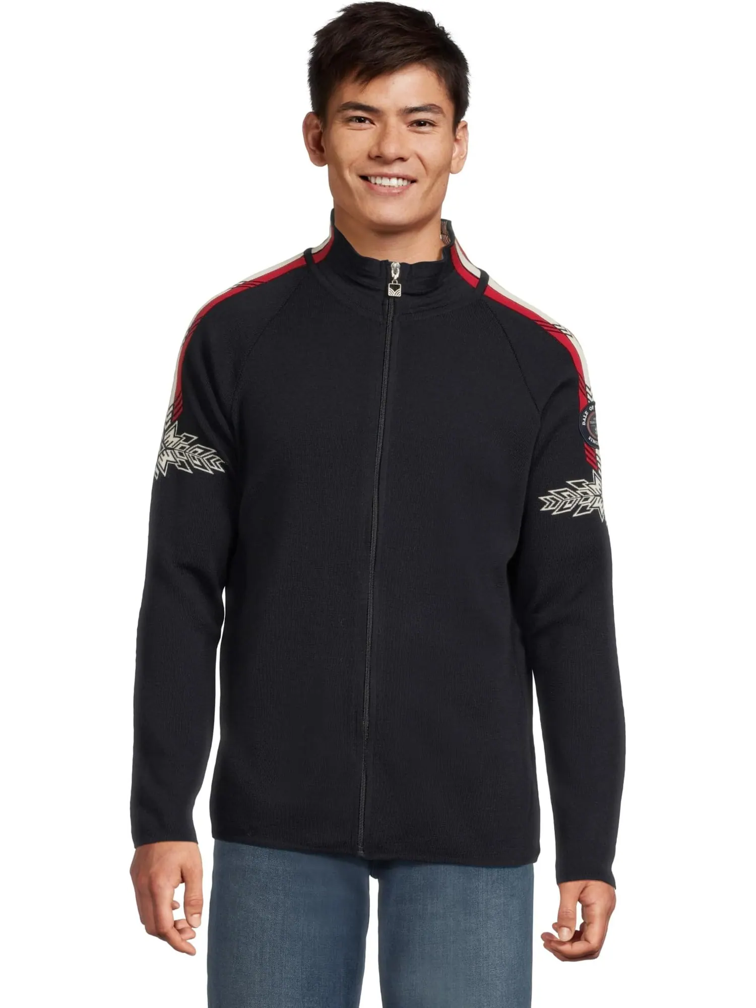 Свитер Dale of Norway Men's Spirit Masculine Jacket — изображение 1 из 5, темно-синий-белый