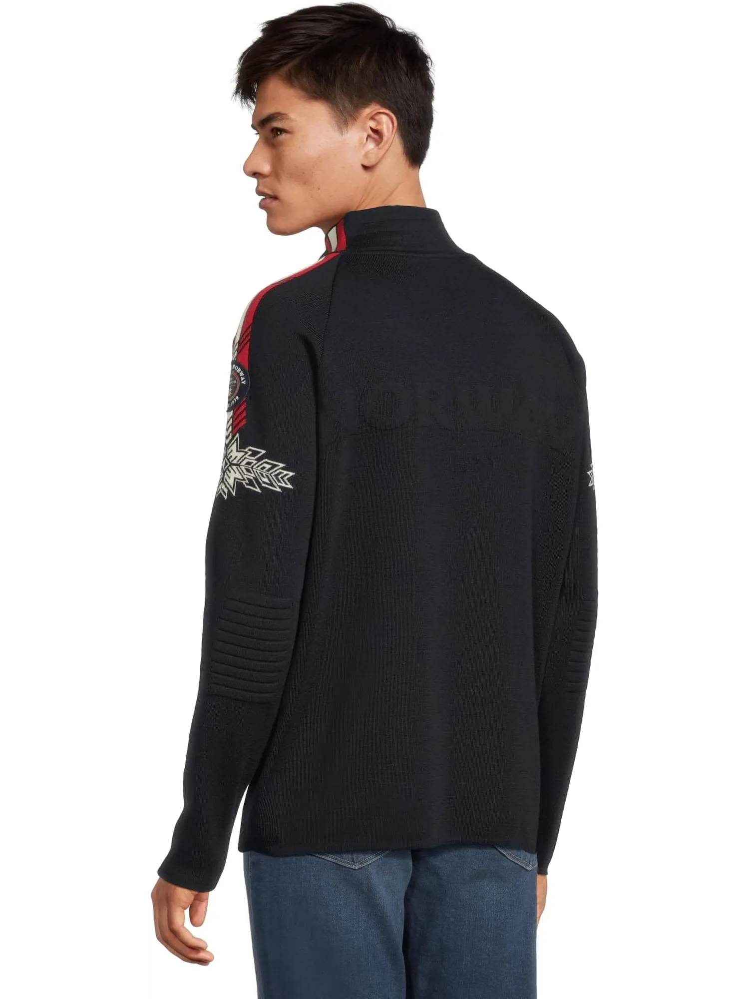 Свитер Dale of Norway Men's Spirit Masculine Jacket — изображение 3 из 5, темно-синий-белый