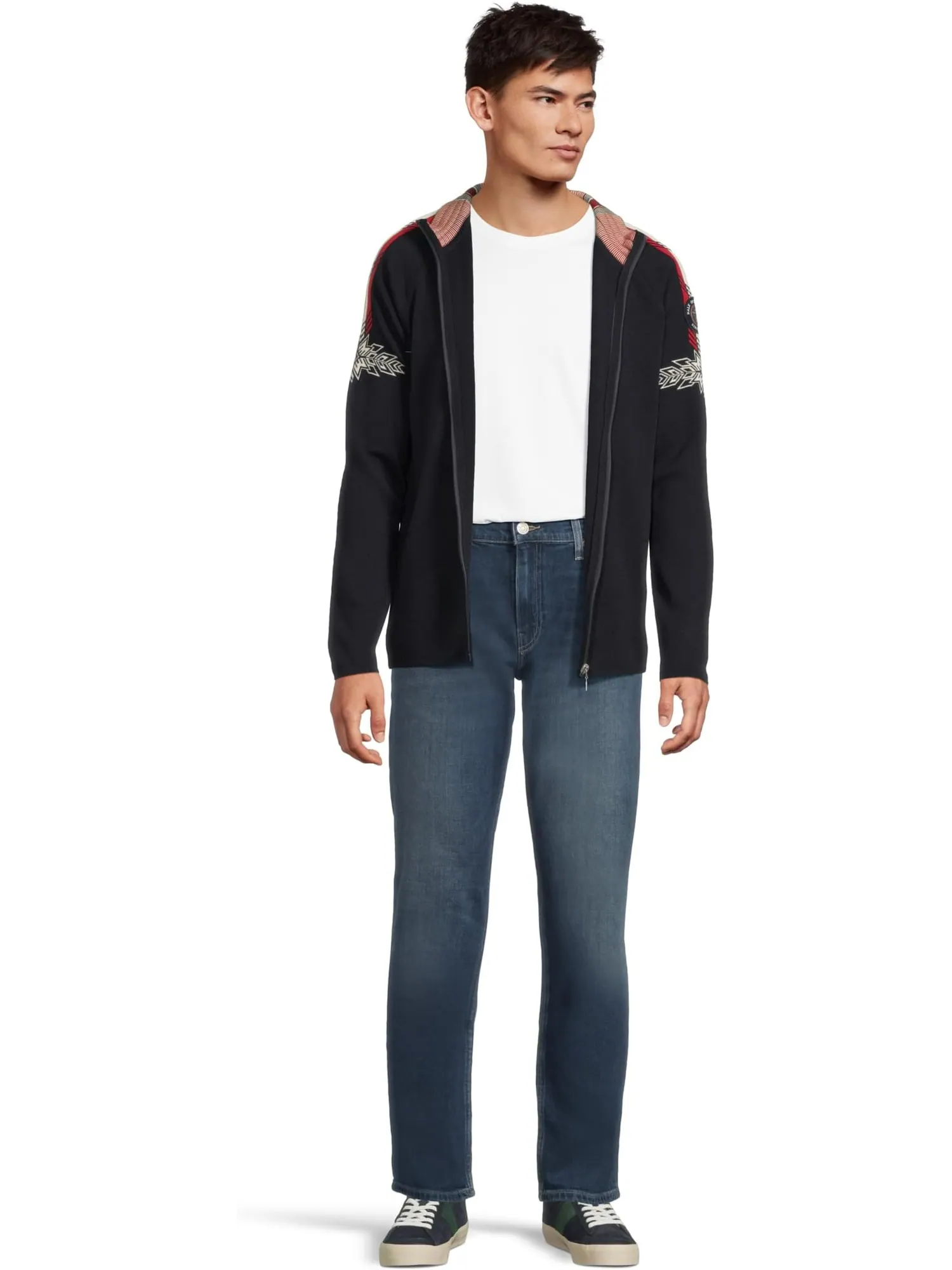 Свитер Dale of Norway Men's Spirit Masculine Jacket — изображение 5 из 5, темно-синий-белый
