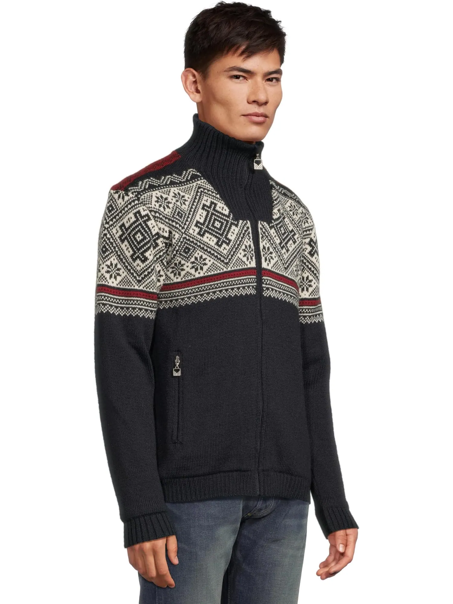 Свитер Dale of Norway Men's Hardanger Weatherproof Masculine Jacket — изображение 2 из 5, темно-синий