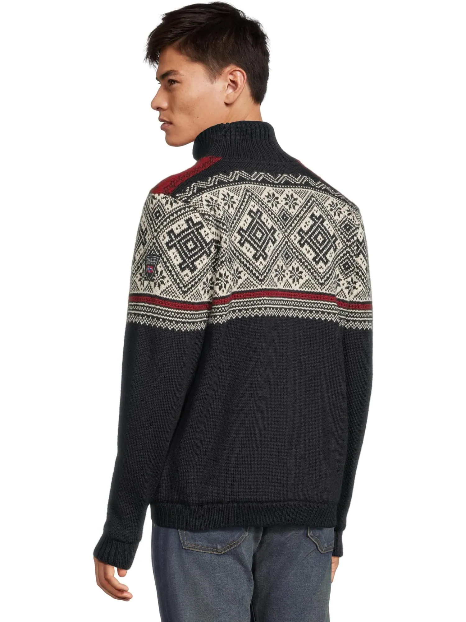 Свитер Dale of Norway Men's Hardanger Weatherproof Masculine Jacket — изображение 3 из 5, темно-синий