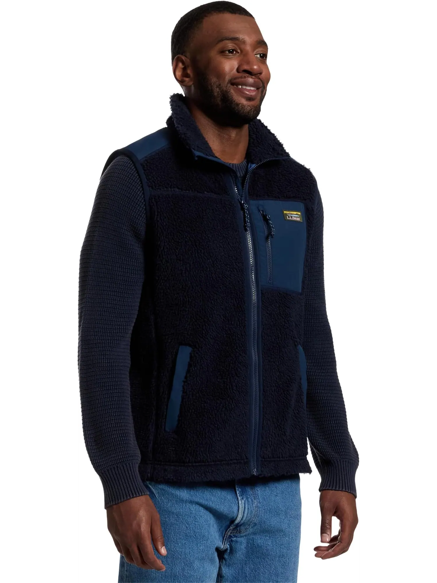 Жилет Bean's Sherpa Vest Regular для мужчин L.L.Bean — изображение 2 из 5, классический темно-синий