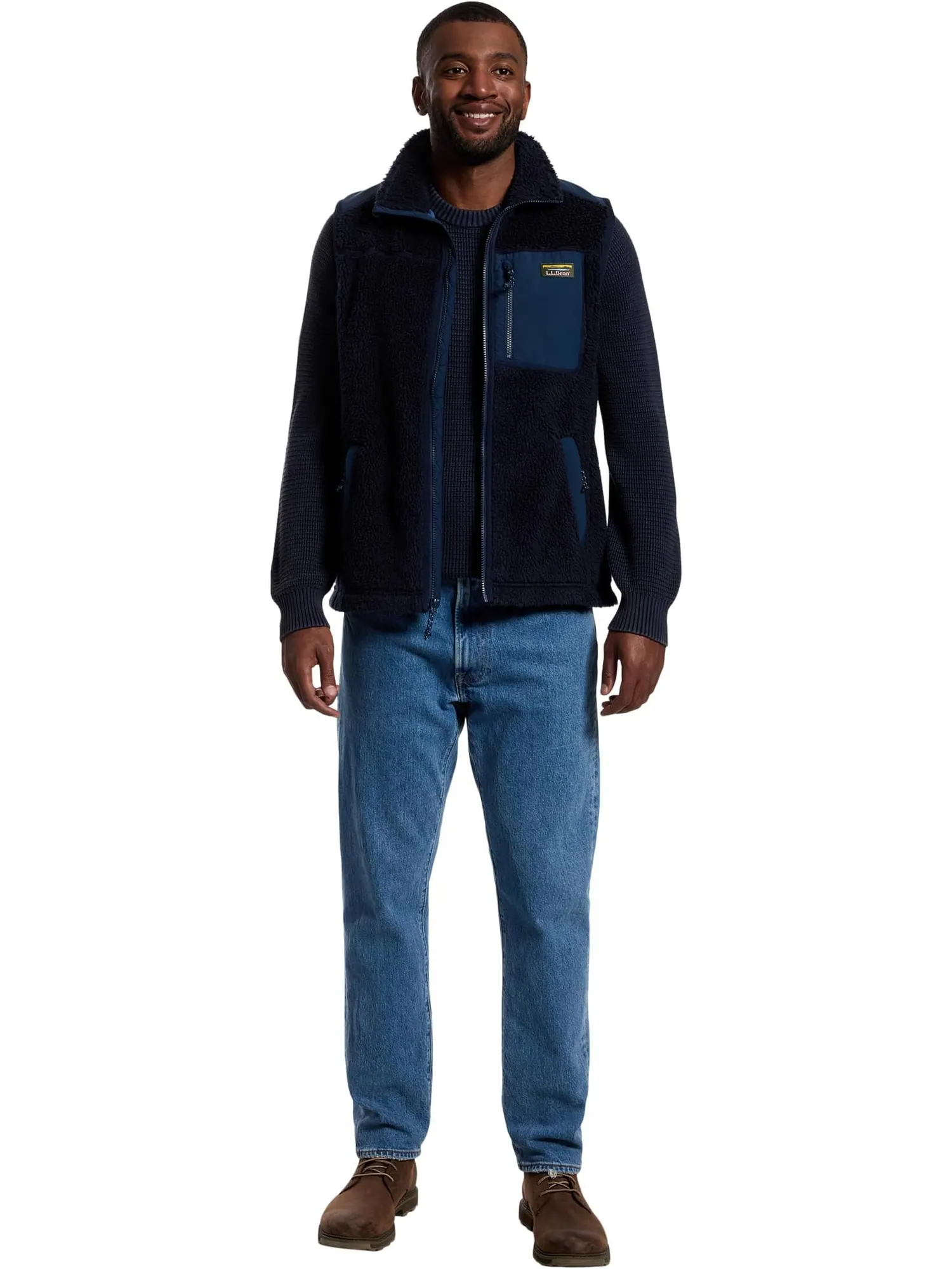 Жилет Bean's Sherpa Vest Regular для мужчин L.L.Bean — изображение 5 из 5, классический темно-синий