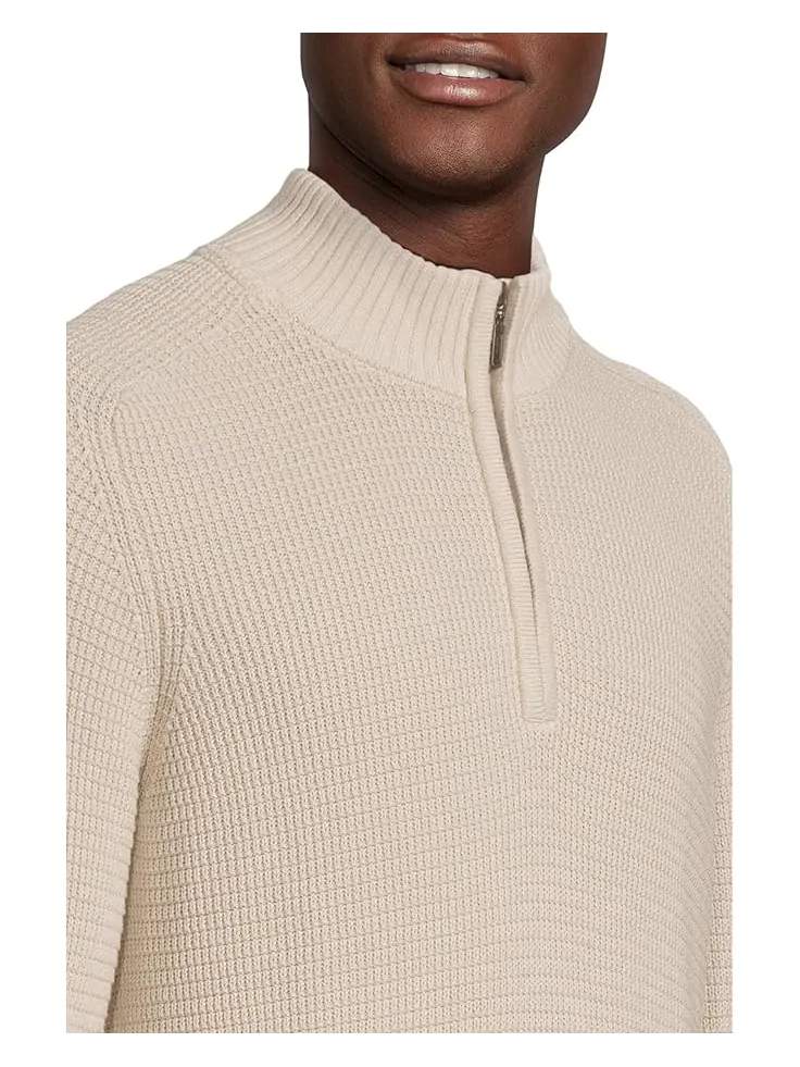 Мужской свитер L.L.Bean Textured Washed Cotton 1/4 Zip — изображение 4 из 5, жемчужный