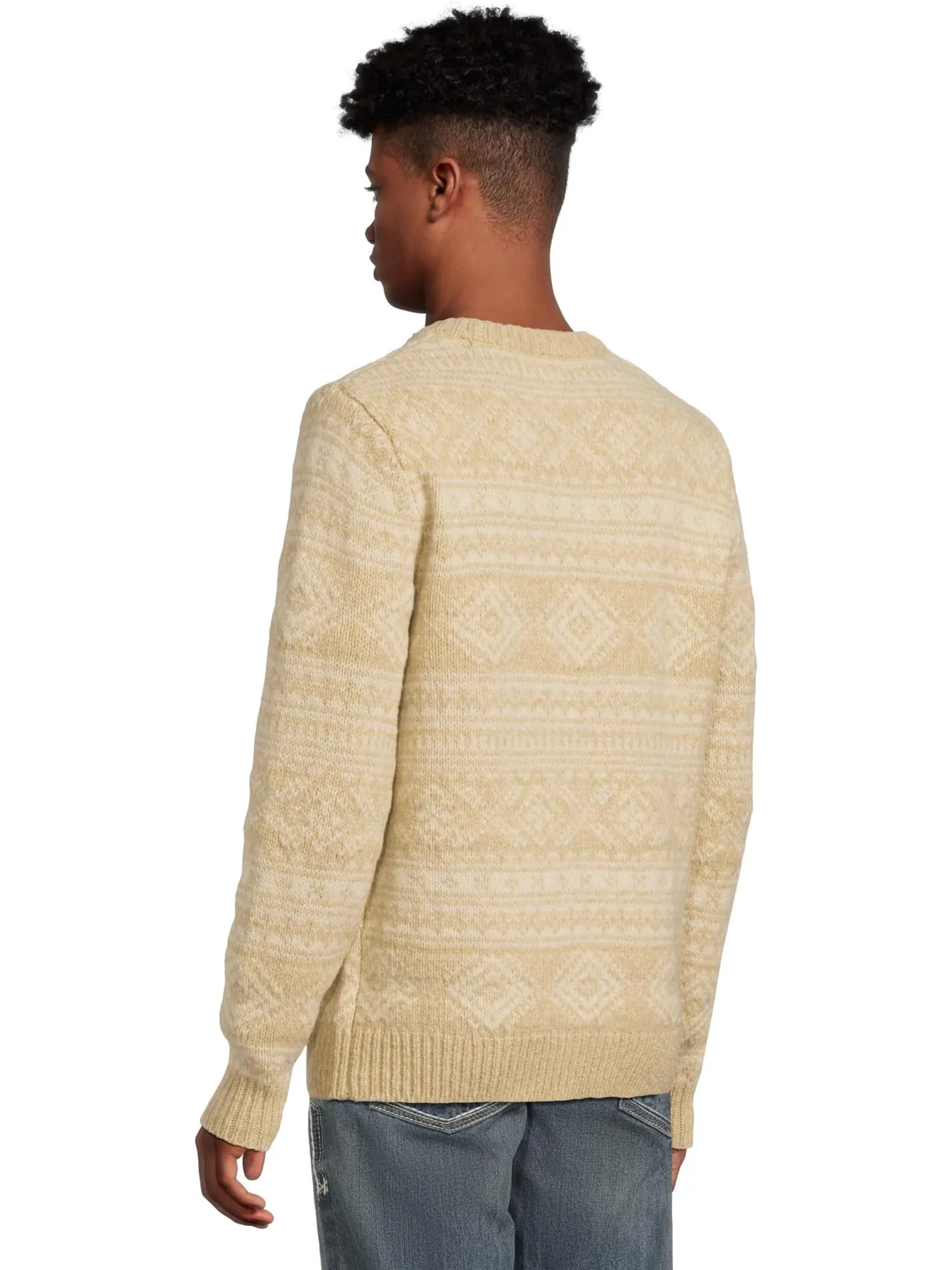 Свитер L.L.Bean Men's Classic Ragg Wool Crew Sweater Fair Isle — изображение 3 из 5, натуральный