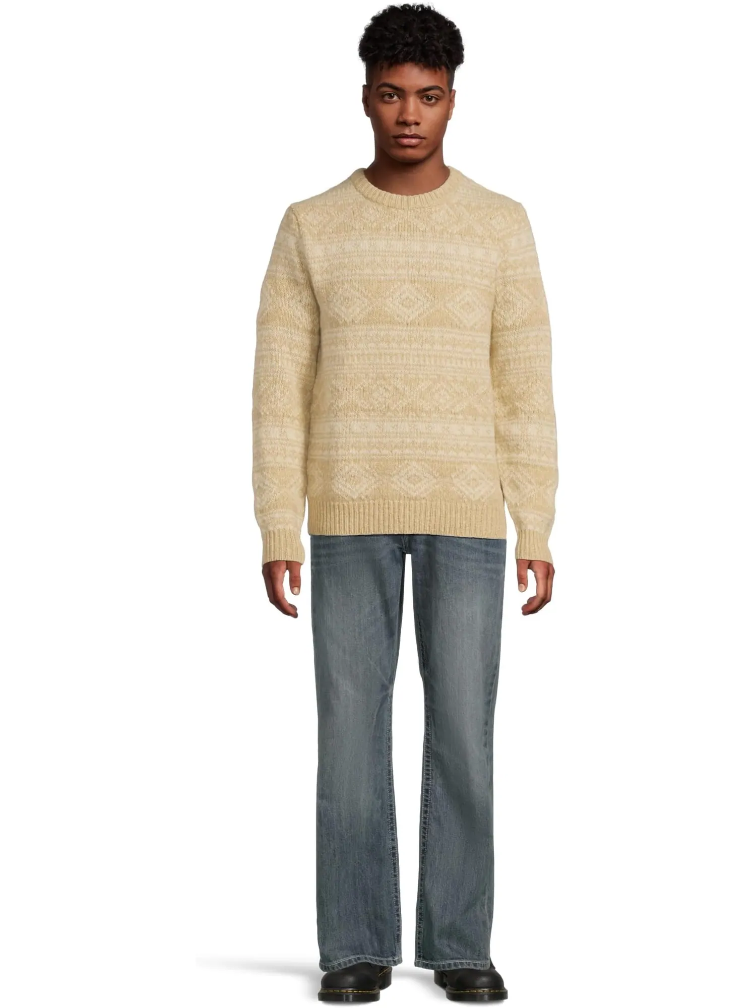Свитер L.L.Bean Men's Classic Ragg Wool Crew Sweater Fair Isle — изображение 5 из 5, натуральный