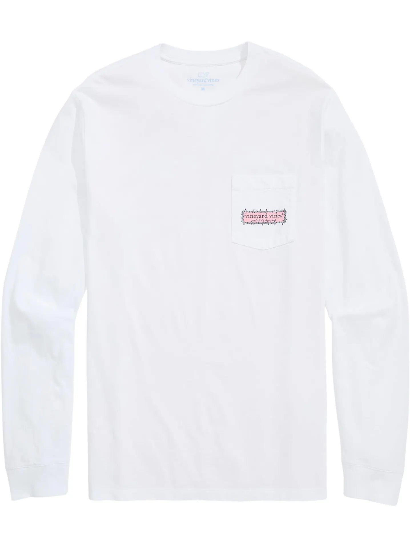 Мужская футболка с длинным рукавом String Lights Pups Vineyard Vines — изображение 1 из 4, белый