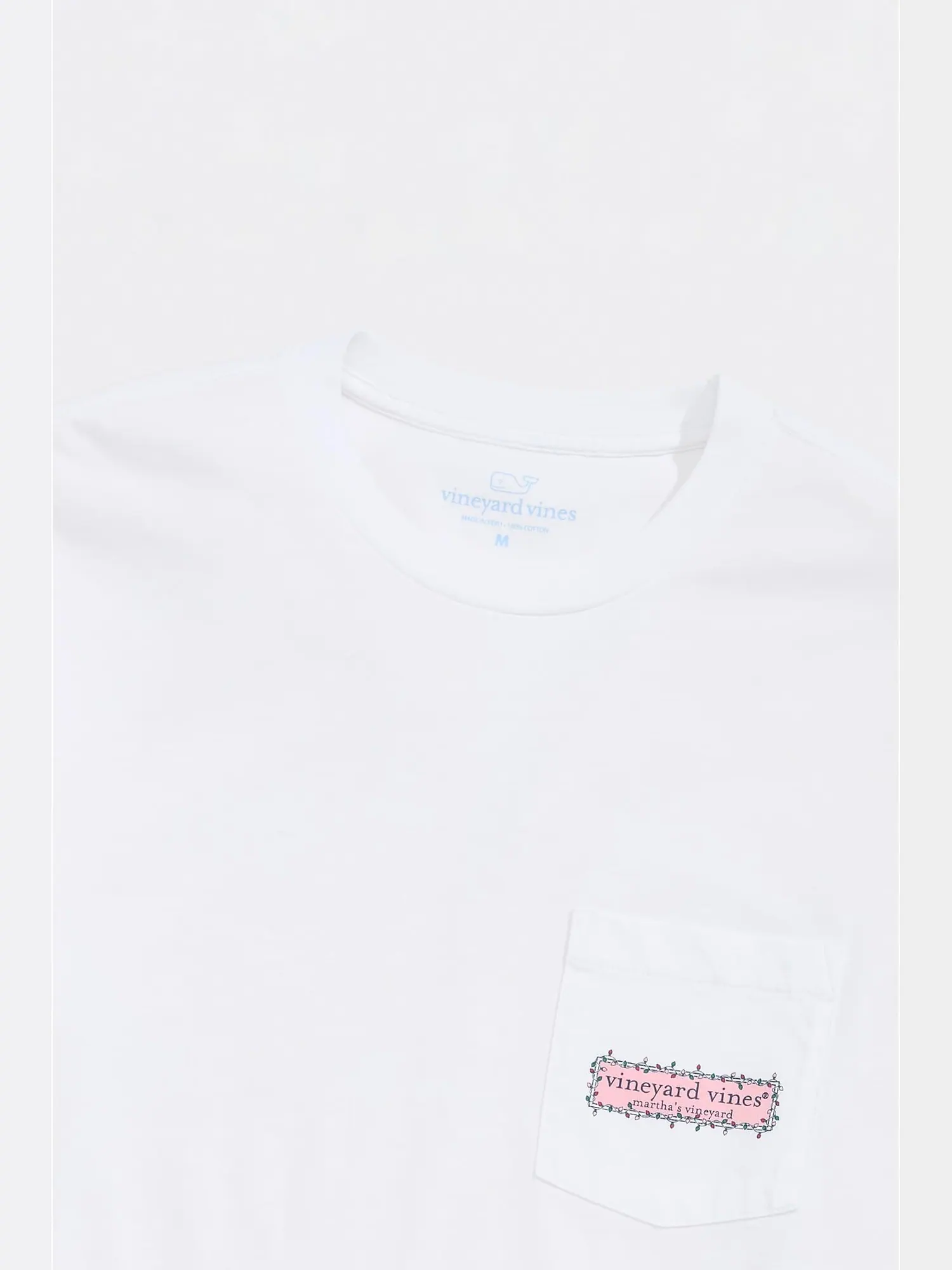 Мужская футболка с длинным рукавом String Lights Pups Vineyard Vines — изображение 3 из 4, белый