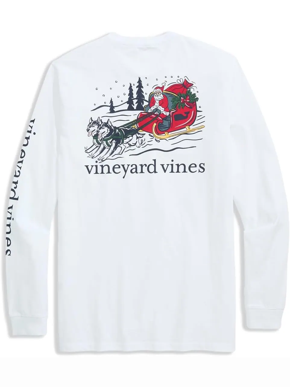 Мужская футболка Dog Flying с длинным рукавом Vineyard Vines — изображение 2 из 3, белый