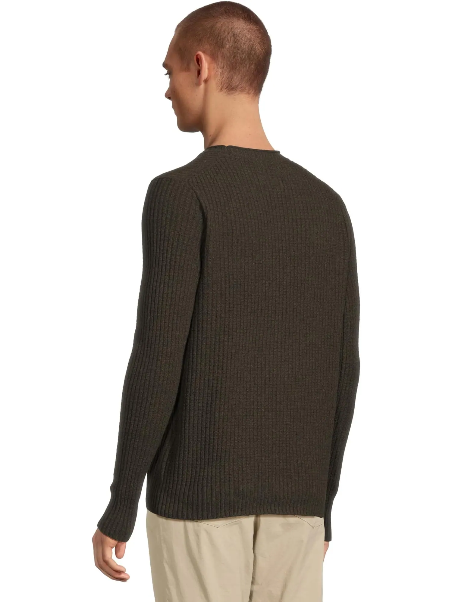 Свитер Royal Robbins Men's Rockcraft Waffle Crew — изображение 3 из 5, черный оливковый