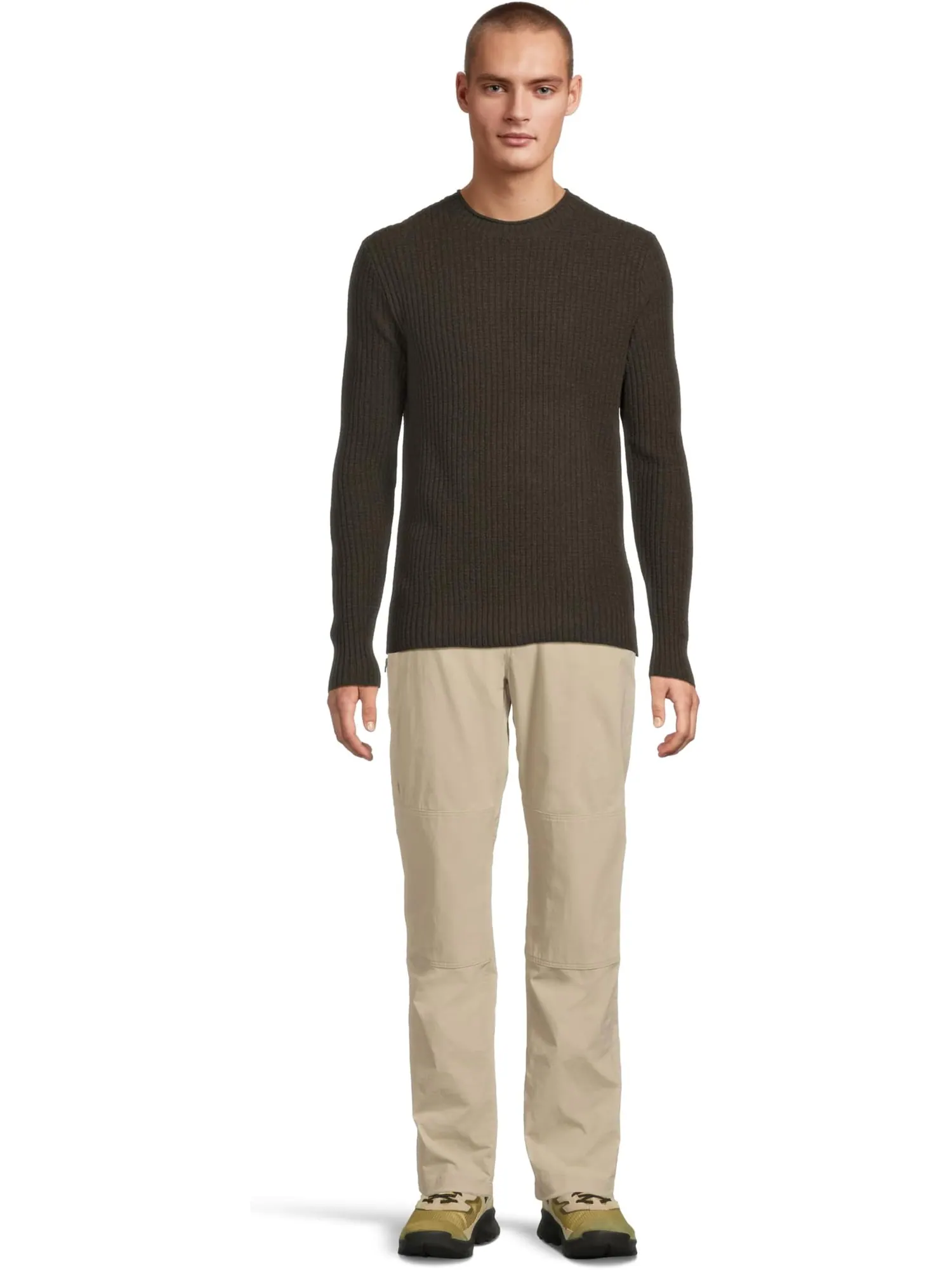 Свитер Royal Robbins Men's Rockcraft Waffle Crew — изображение 5 из 5, черный оливковый