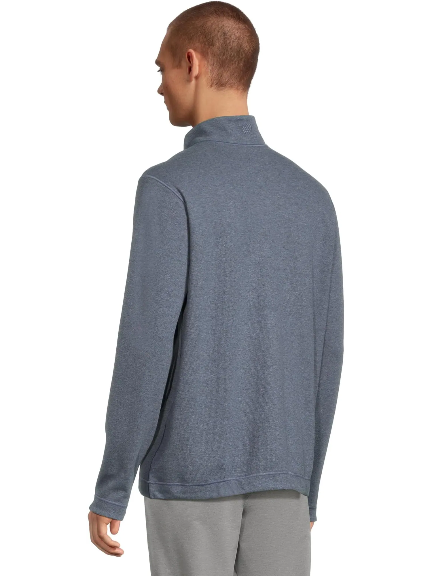 Свитер Johnston & Murphy Men's Reversible Solid Quarter-zip — изображение 3 из 5, синий/серый