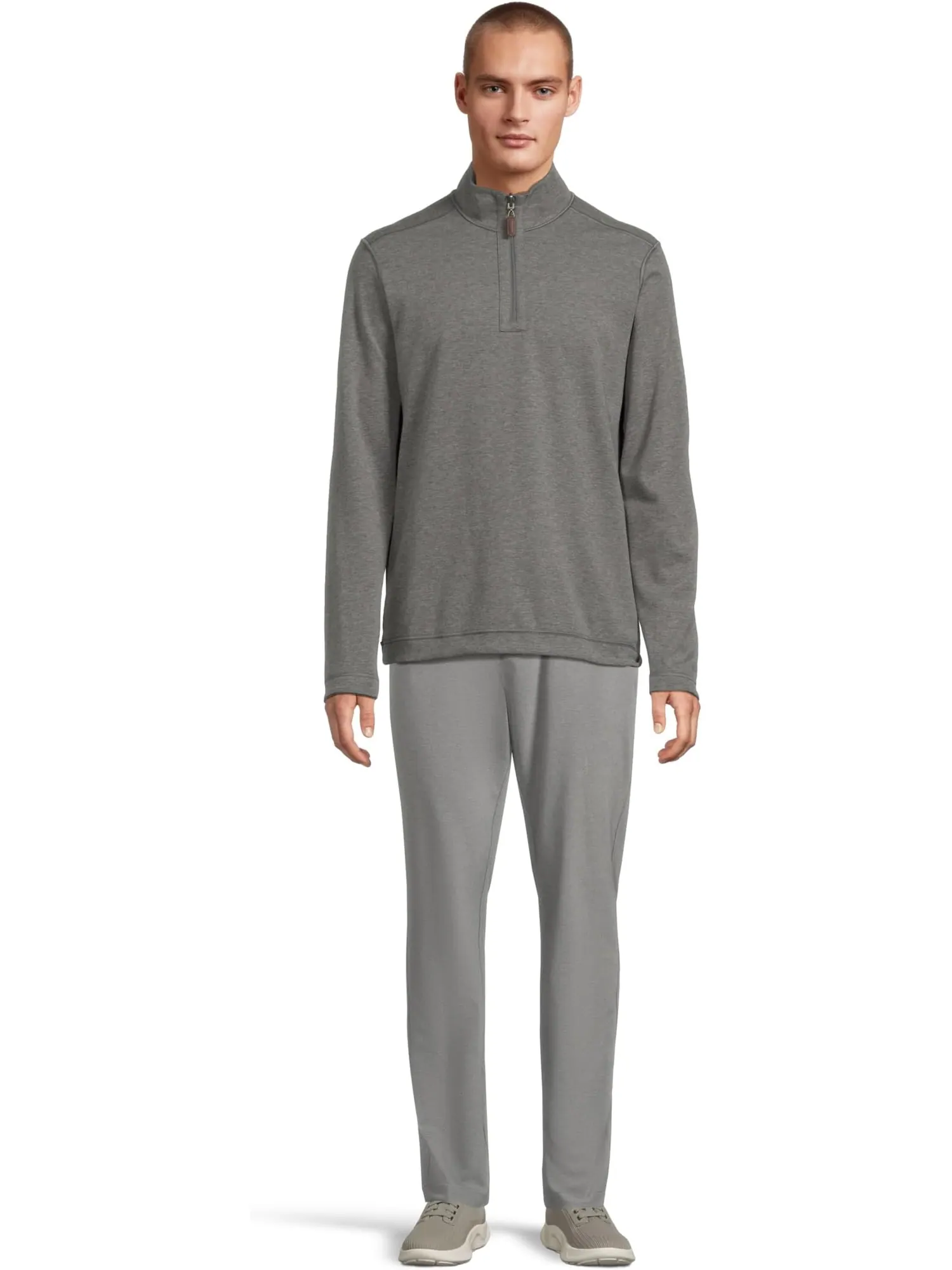 Свитер Johnston & Murphy Men's Reversible Solid Quarter-zip — изображение 5 из 5, синий/серый