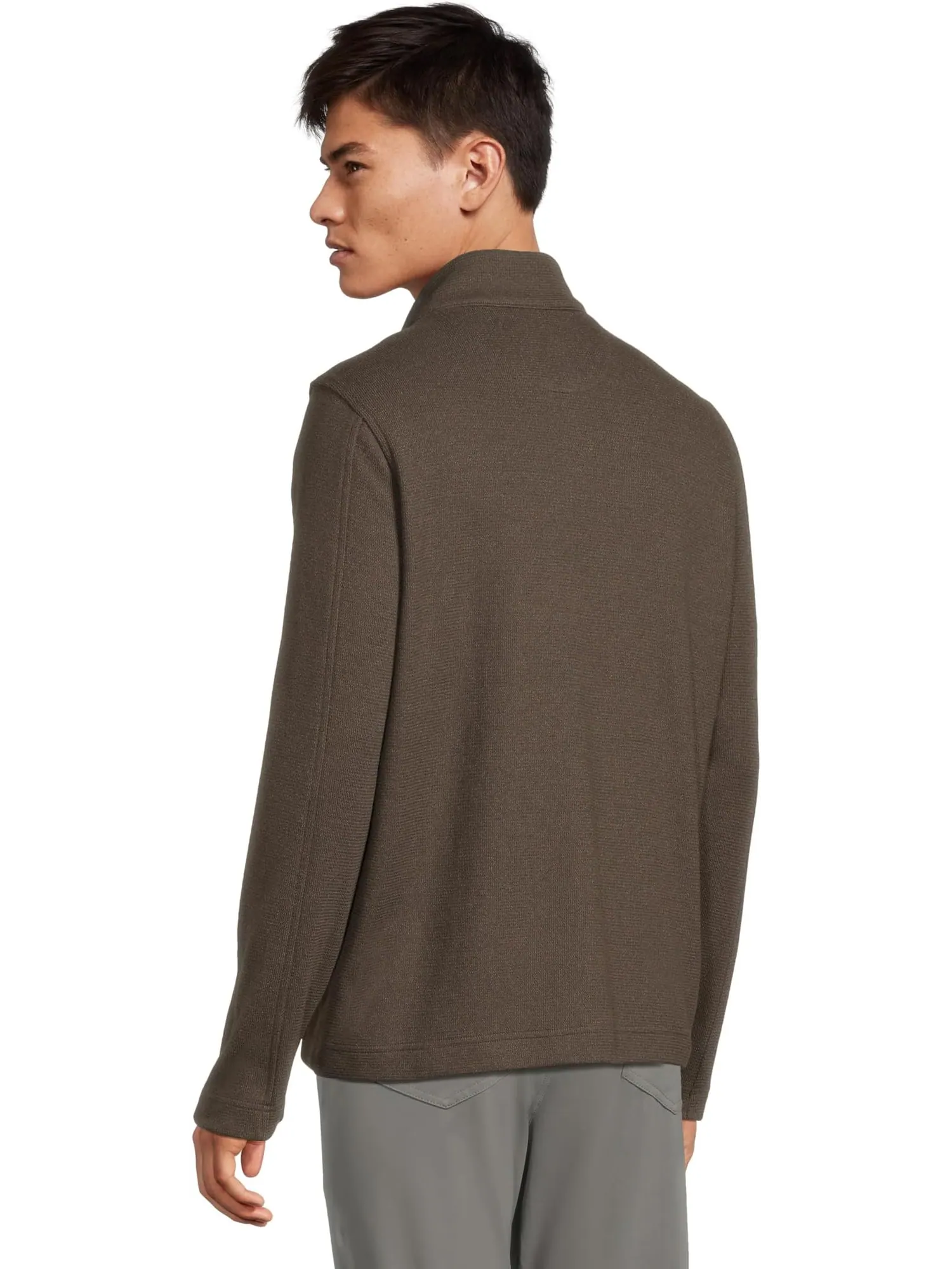 Свитер Johnston & Murphy Men's Faux-suede Full-zip — изображение 3 из 5, коричневый
