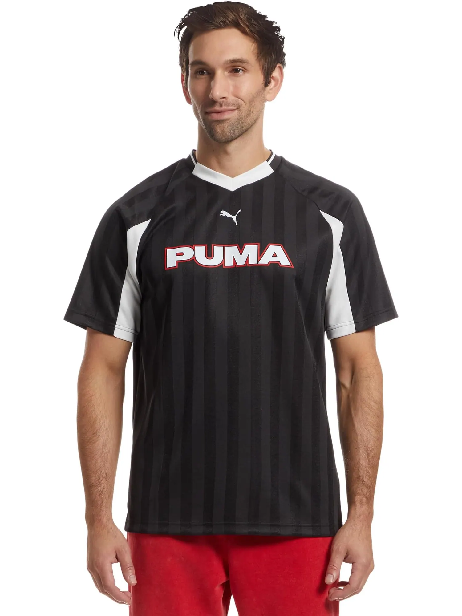 Мужская спортивная футбольная майка PUMA — изображение 1 из 5, черный