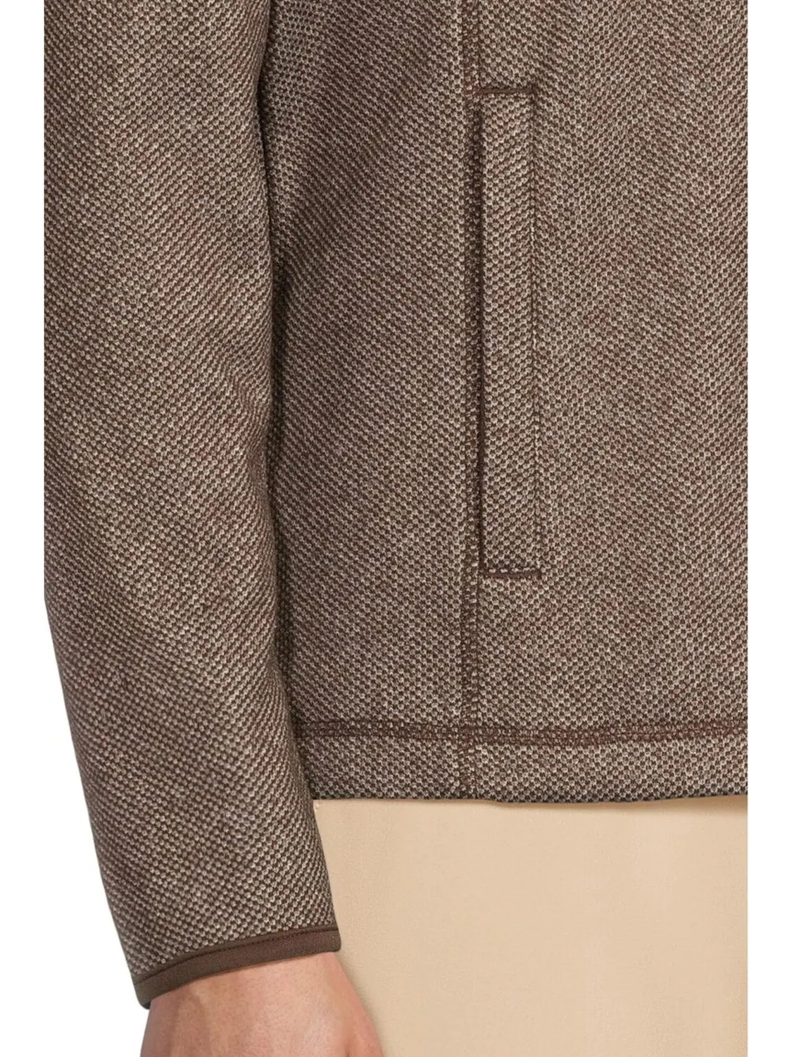 Свитер Johnston & Murphy Men's Textured Fleece Quarter-zip — изображение 4 из 5, коричневый