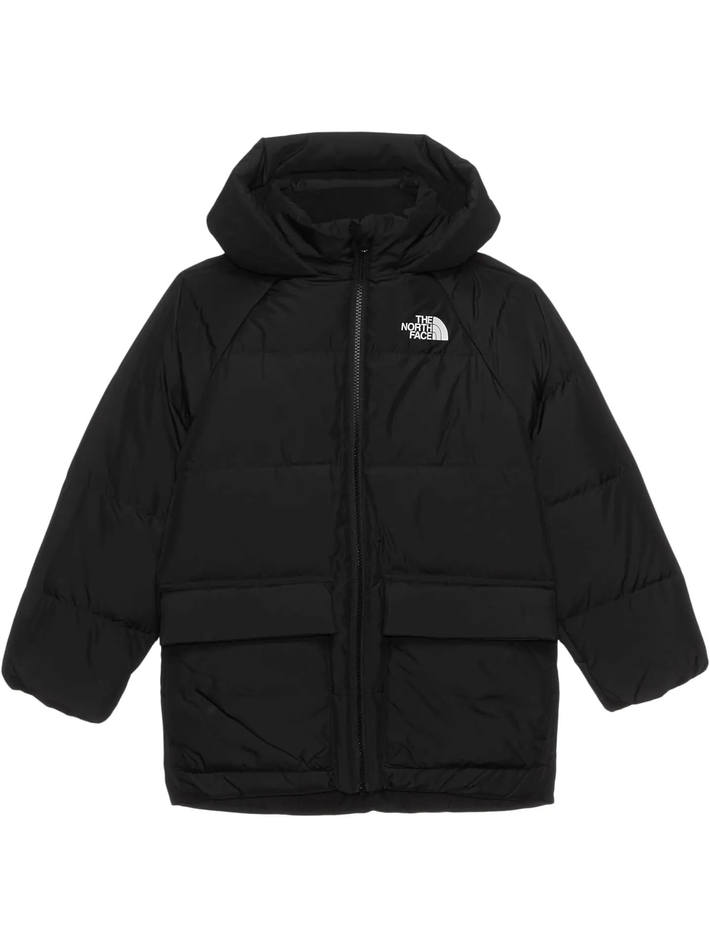 Короткая парка Teen North Down с флисовой подкладкой The North Face Kids — изображение 1 из 1, черный