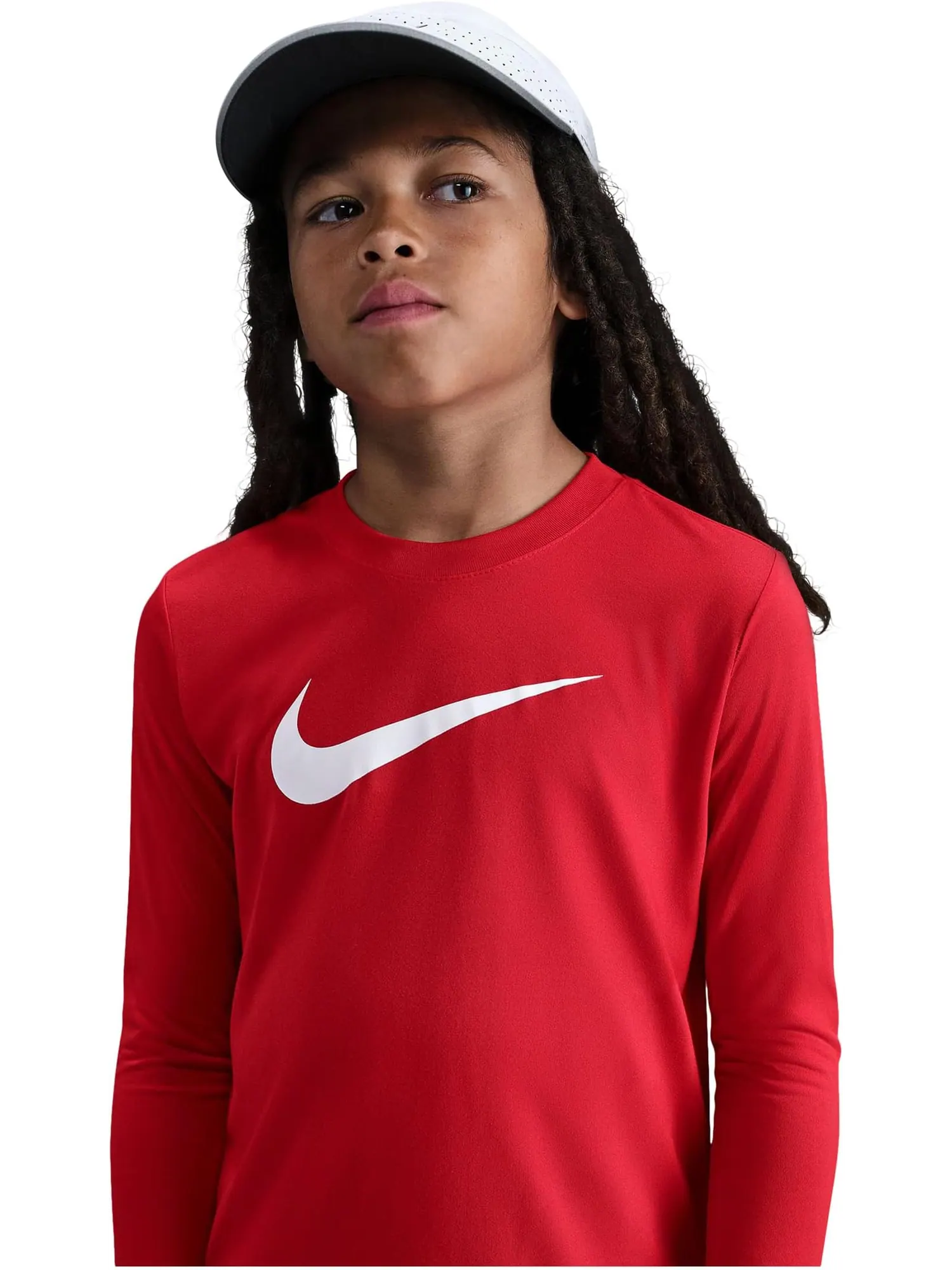 Футболка с длинным рукавом Legend Dri-FIT Nike Kids — изображение 3 из 3, красный/белый