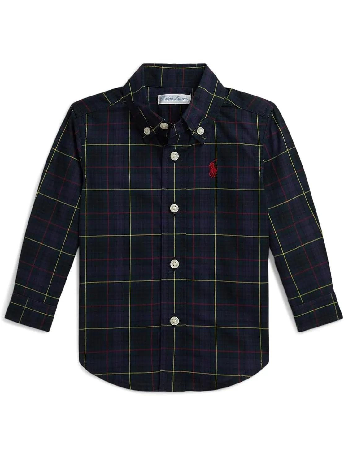 Рубашка из хлопкового поплина в клетку Polo Ralph Lauren Kids — изображение 1 из 2