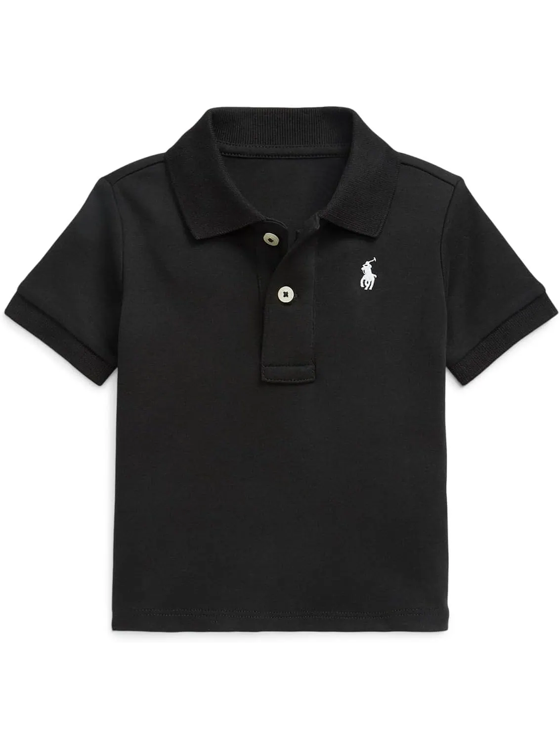 Мягкая хлопковая рубашка-поло Polo Ralph Lauren Kids — изображение 1 из 2, черный