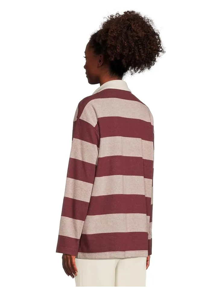Женский свитер Faherty Legend Rugby Popover — изображение 3 из 5, глубокий красный