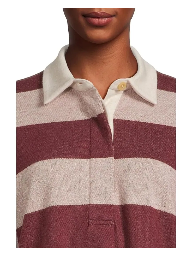 Женский свитер Faherty Legend Rugby Popover — изображение 4 из 5, глубокий красный