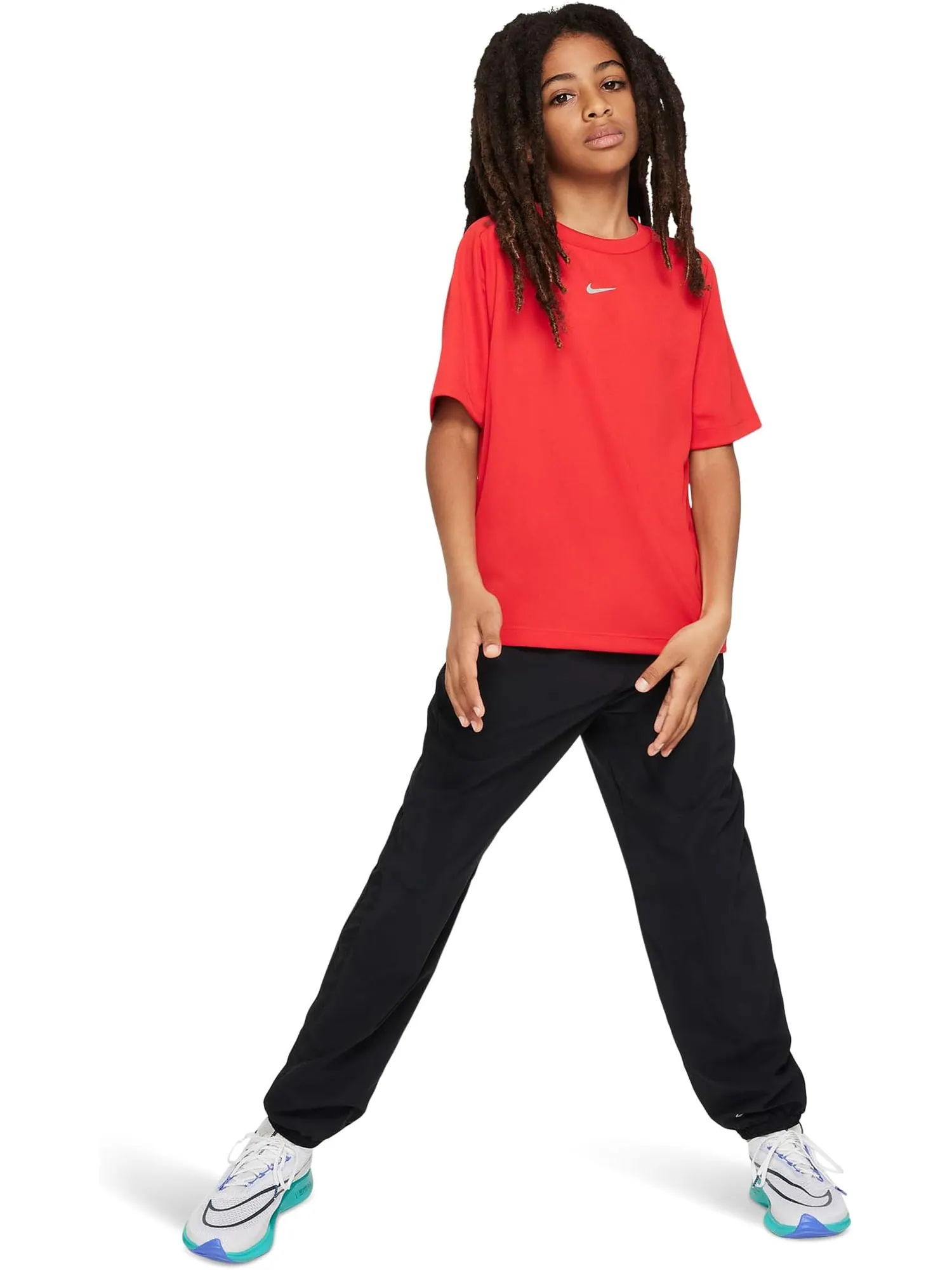 Многофункциональные брюки Dri-FIT Nike Kids — изображение 6 из 6, черный/серебристый
