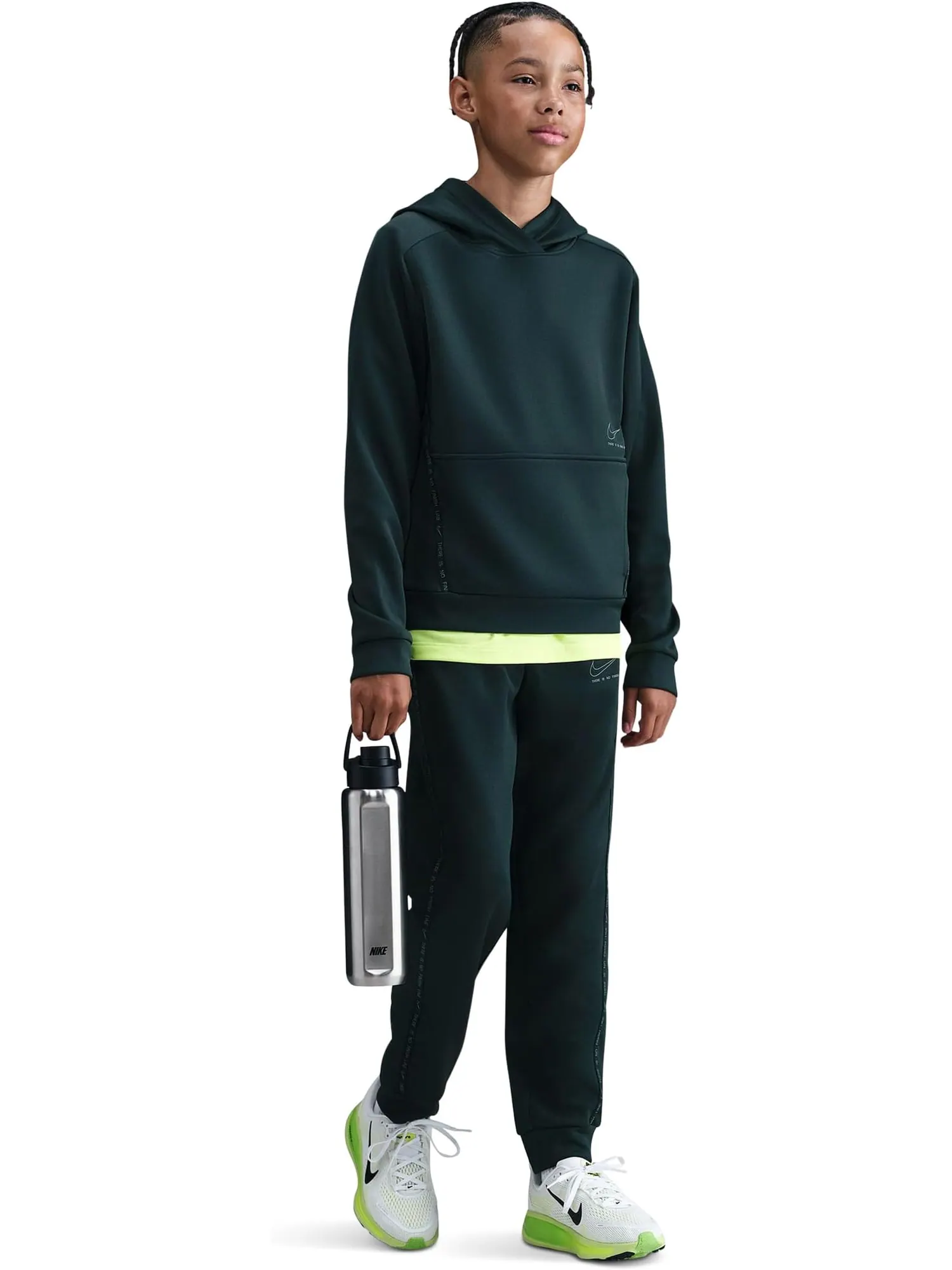 Толстовка с капюшоном Sportswear Multi Dri-FIT Nike Kids — изображение 1 из 4, зеленый/зеленый