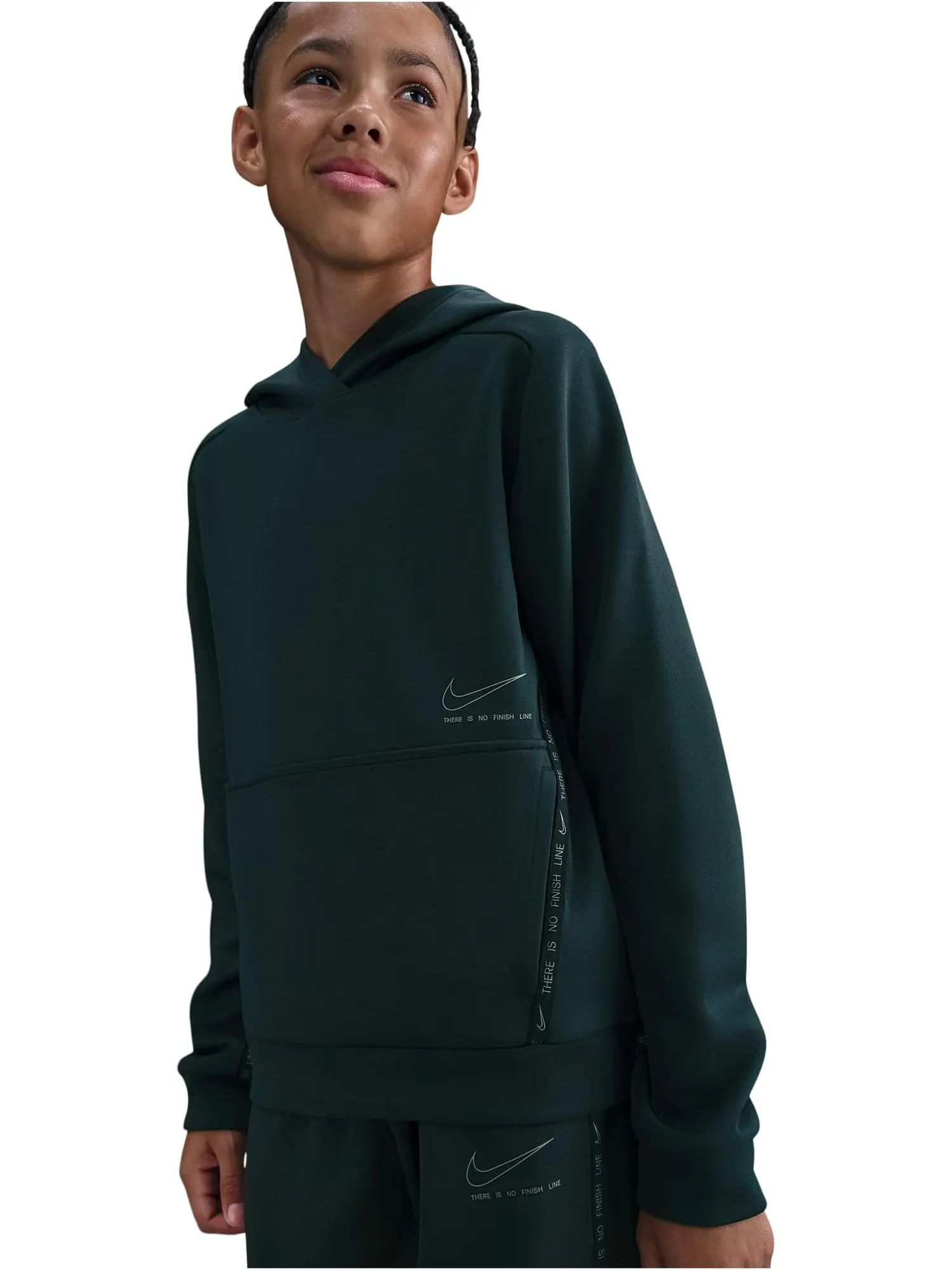 Толстовка с капюшоном Sportswear Multi Dri-FIT Nike Kids — изображение 4 из 4, зеленый/зеленый